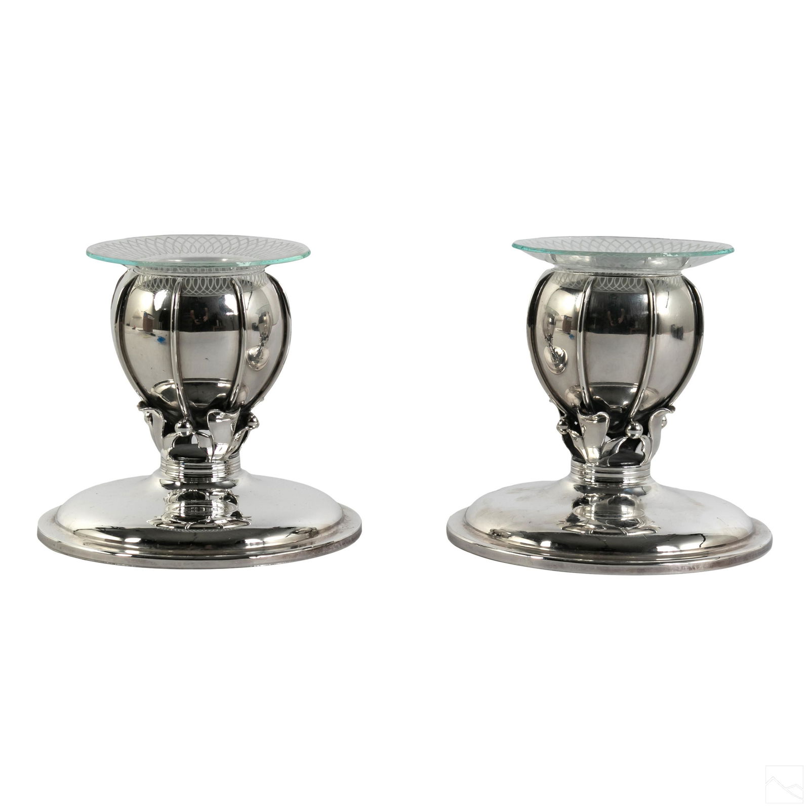 Holger Rasmussen Danish .925 Silver Candlesticks (1 of 4)