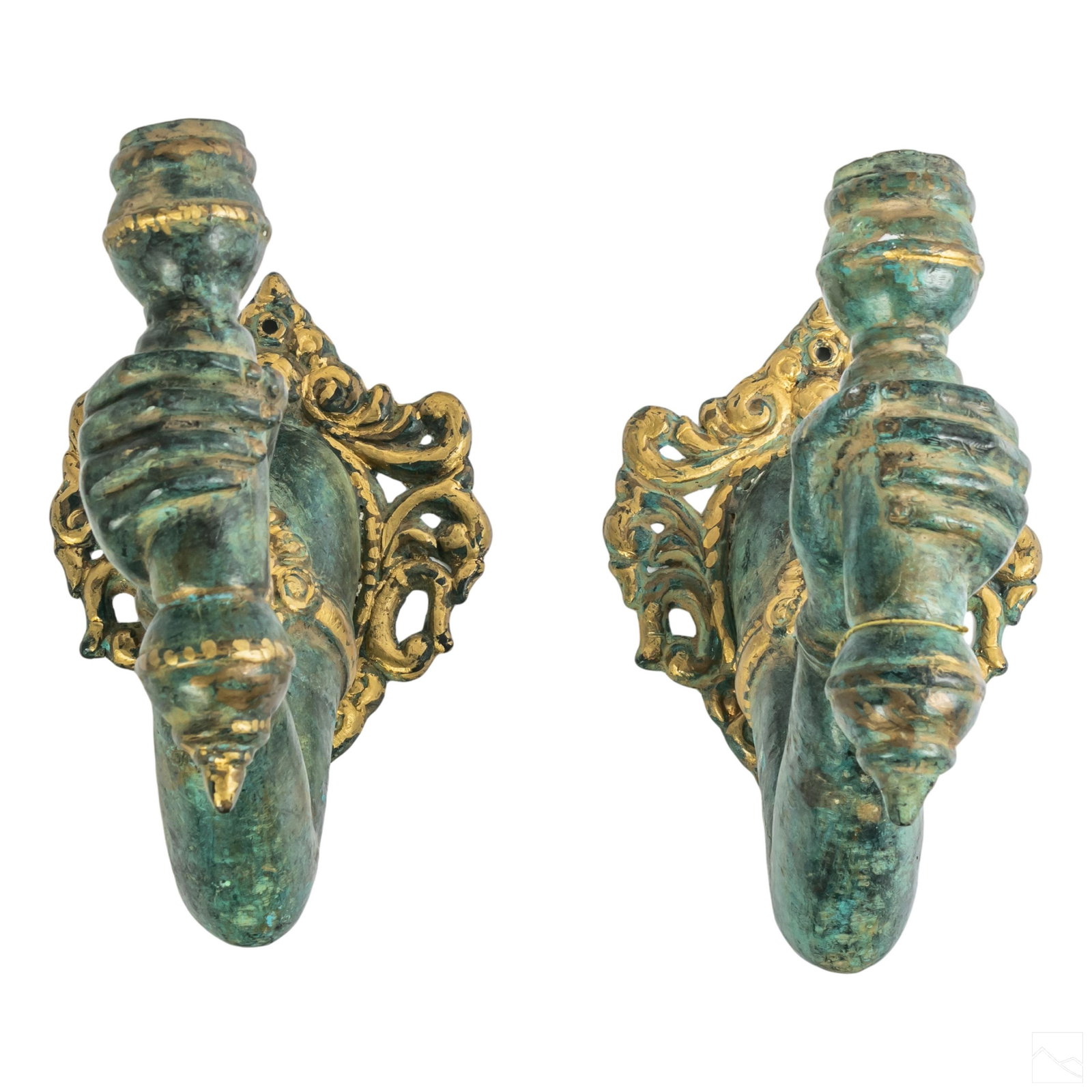 Orientalist Bronze Gilt Figural Arm Candle Sconces (1 of 4)