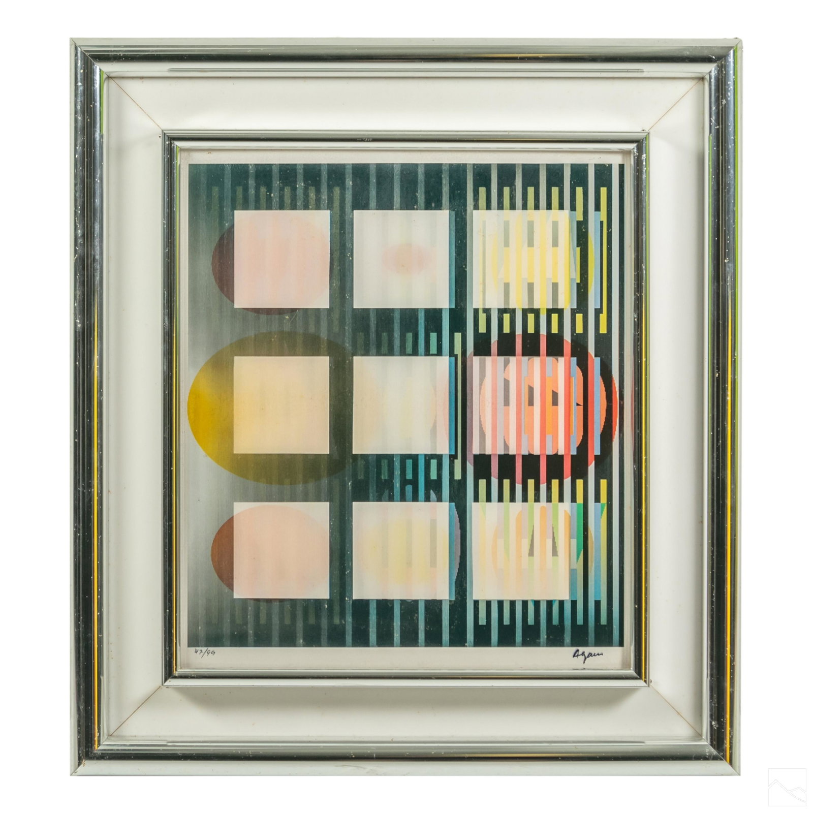 Yaacov Agam b.1928 SIGNED Modern Op Art Agamograph (1 of 6)