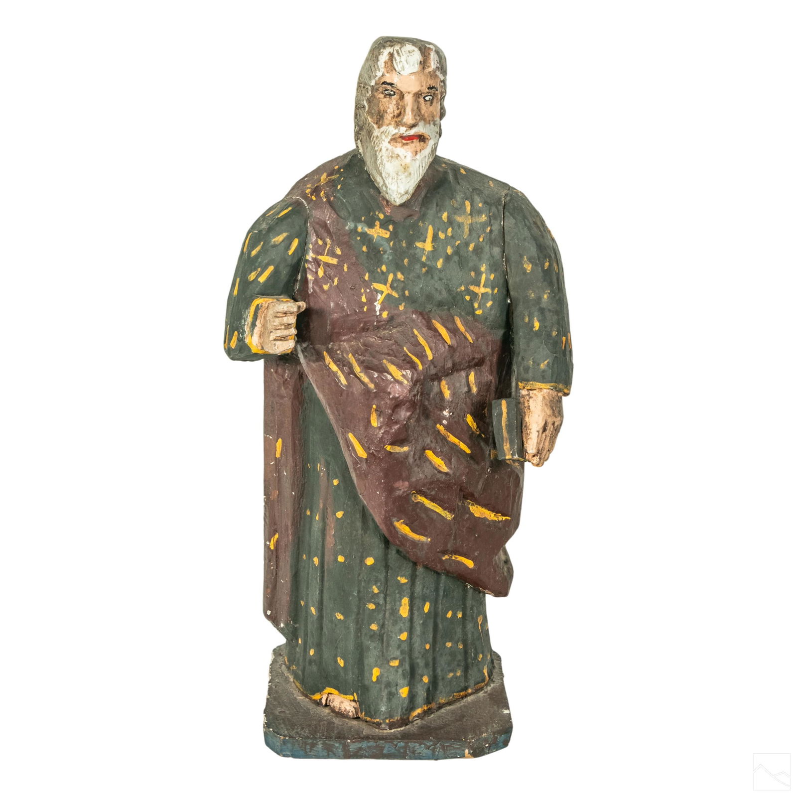 Carved Wood Figural Art Religious Santos Sculpture (1 of 6)