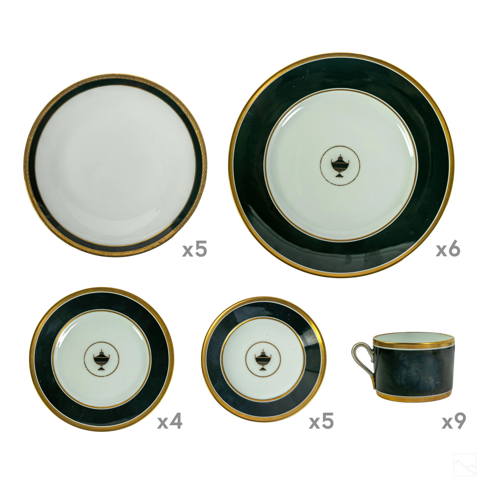 Richard Ginori Impero Black Porcelain Service 29Pc (1 of 7)