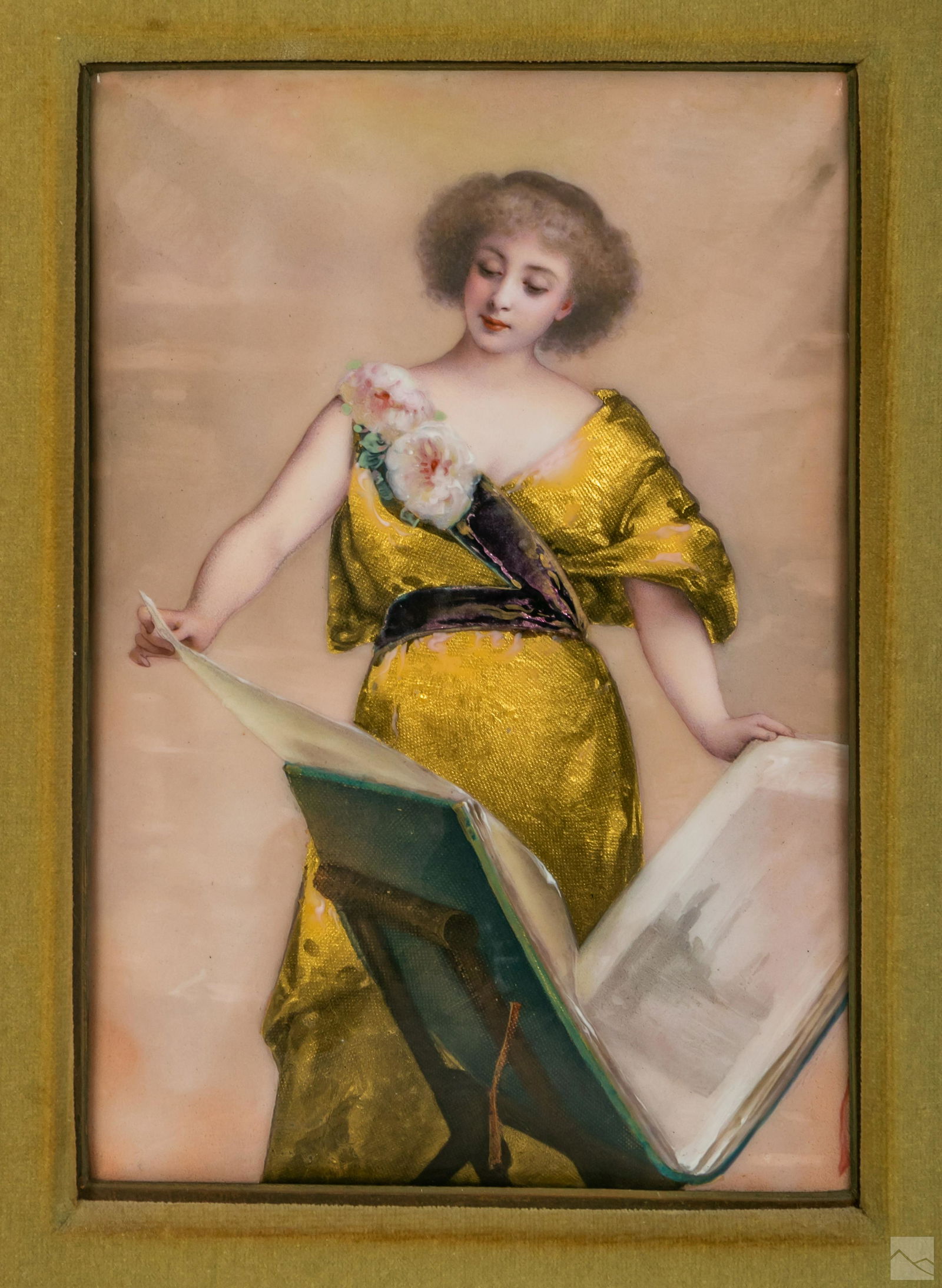 Limoges French 19C. Antique Copper Portrait Plaque (1 of 4)