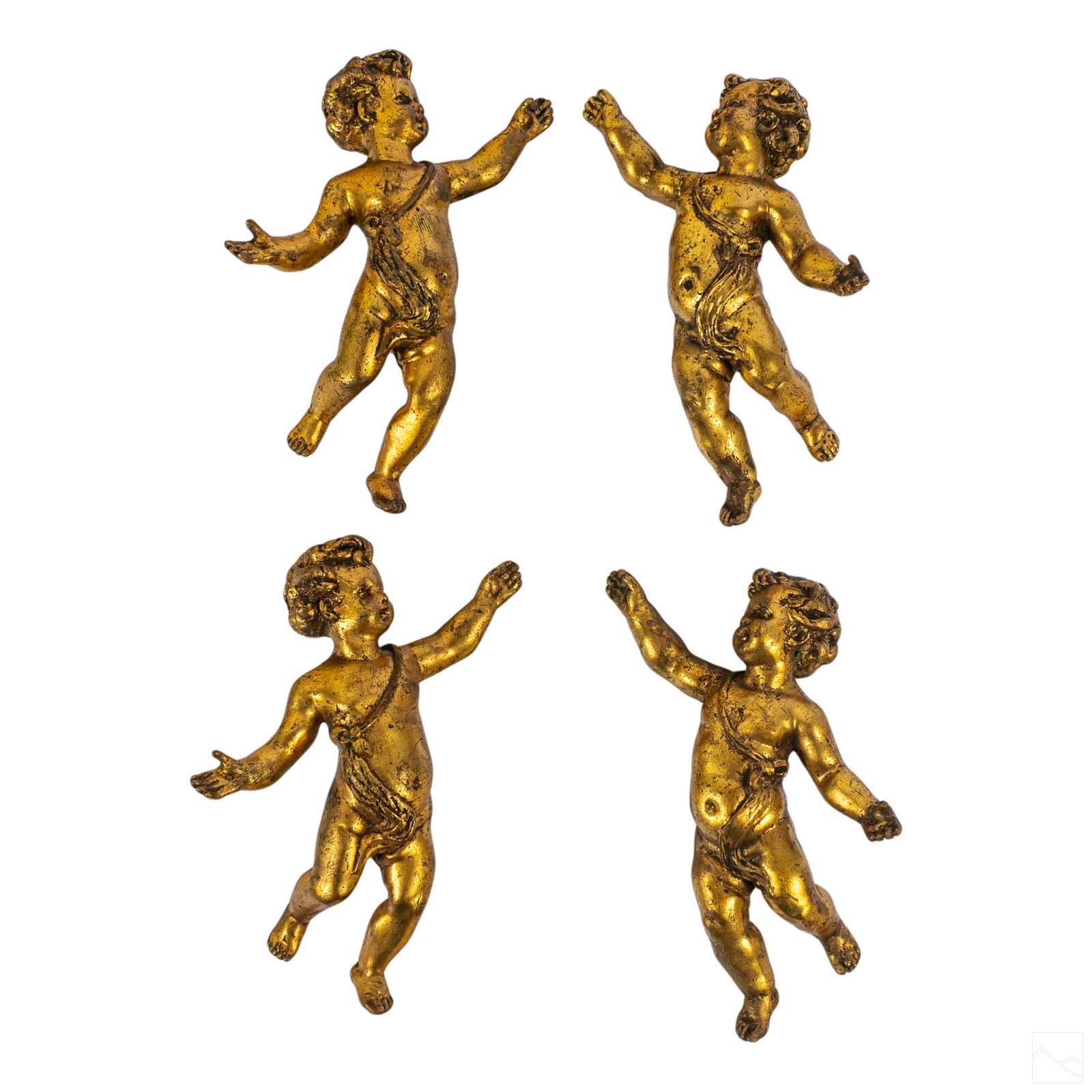 Italian Cherub Putti Gilt Composition Sculptures (1 of 4)