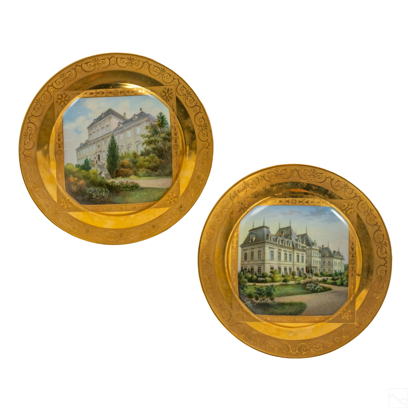 Royal Vienna (19C) Antique Castle Landscape Plates (1 of 7)