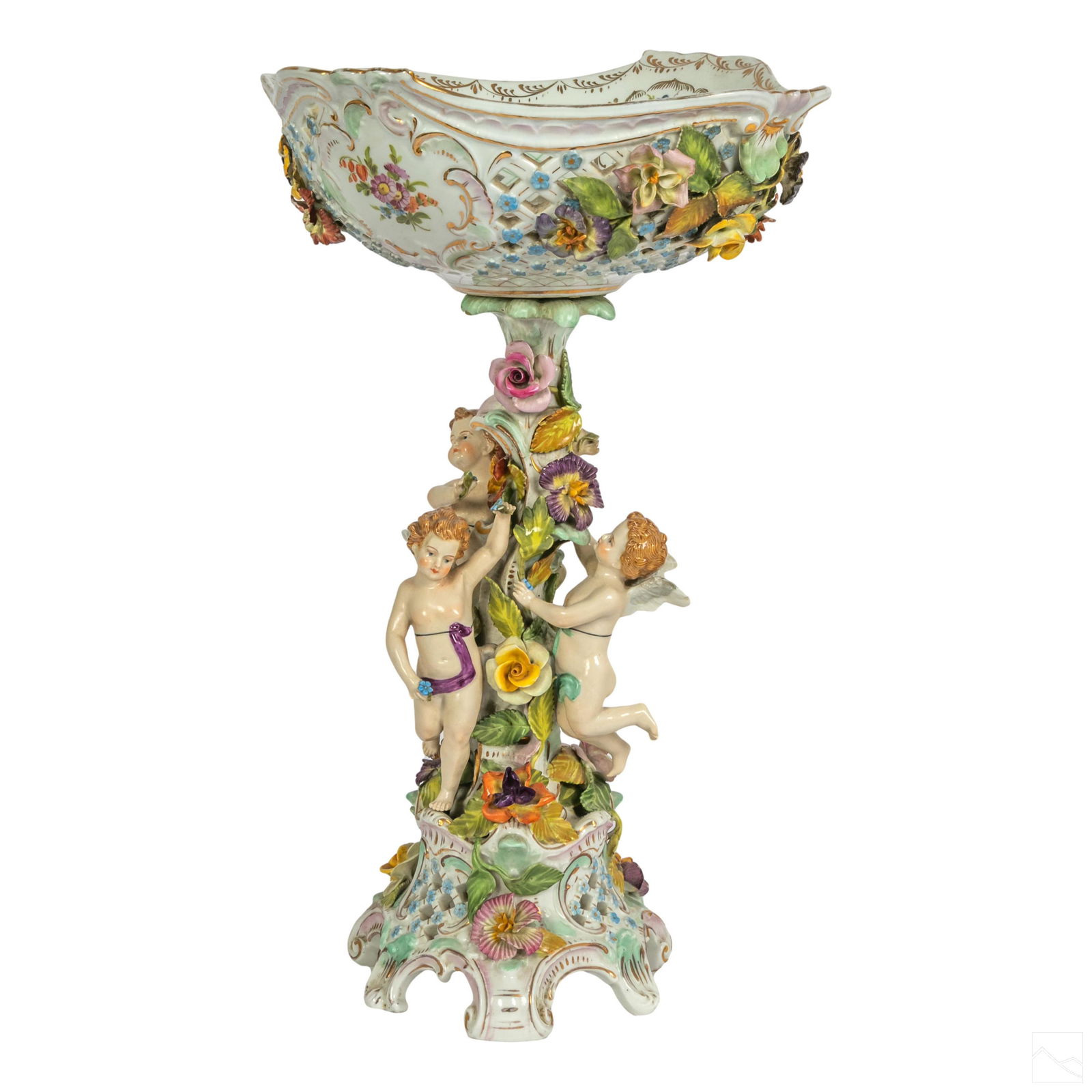 Dresden German Porcelain Figural 18" Putti Compote (1 of 6)