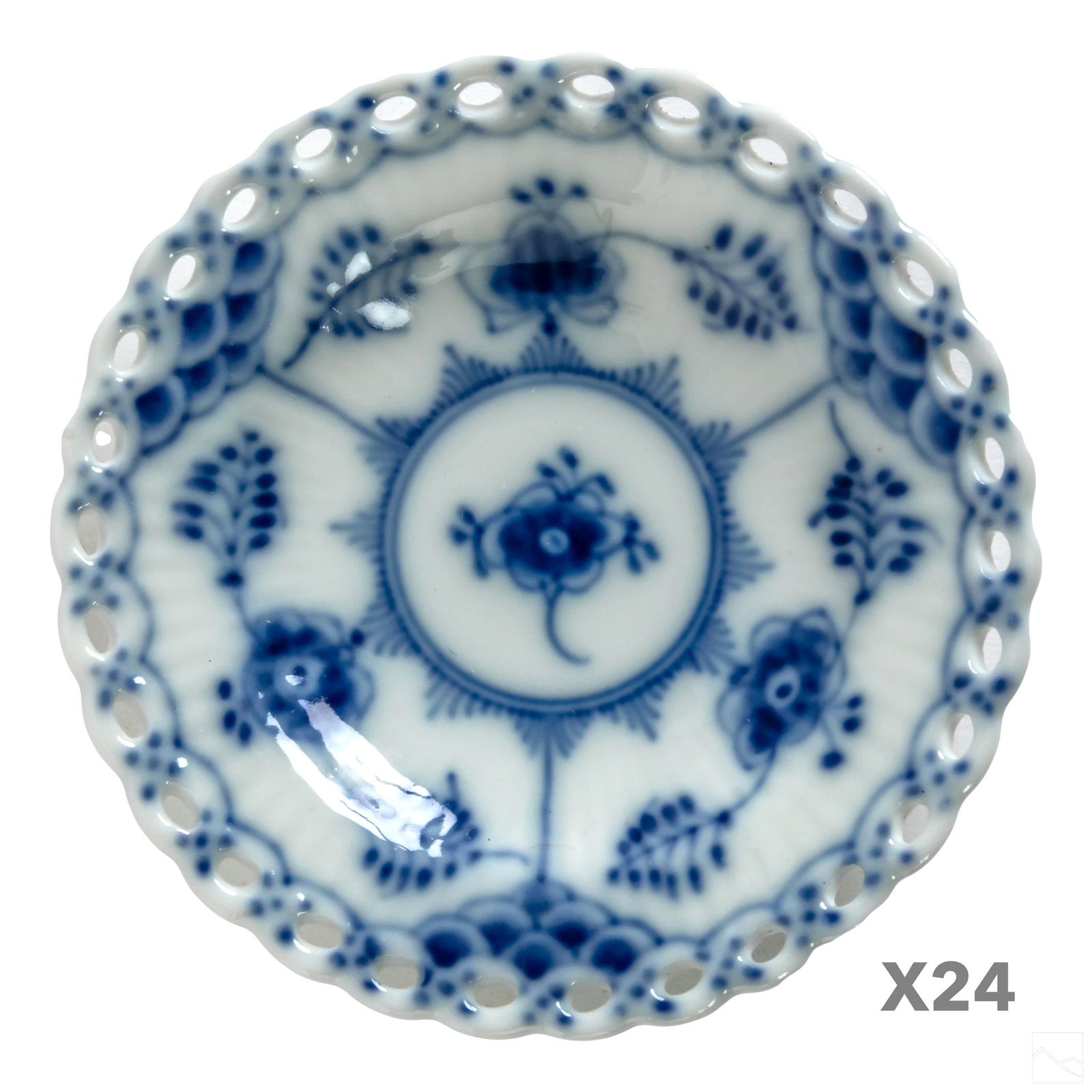 Royal Copenhagen Flute Lace Butter Plates 24Pc SET (1 of 4)