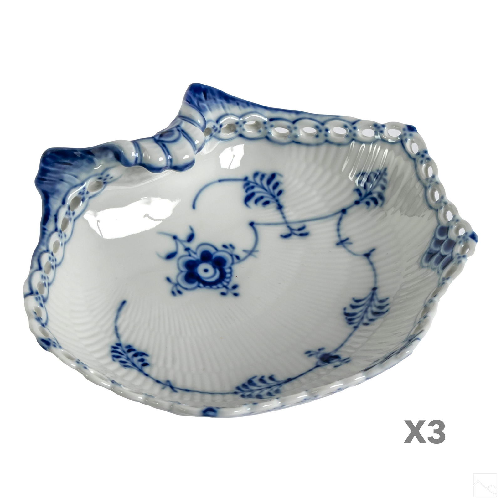Royal Copenhagen Blue Flute Full Lace Shell Dishes (1 of 7)