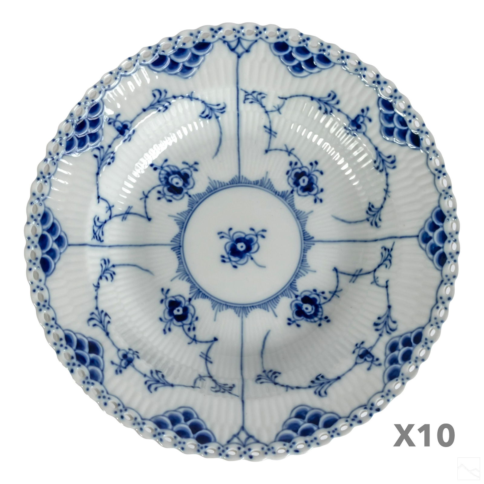 Royal Copenhagen Blue Fluted Full Lace Bowls SET (1 of 4)