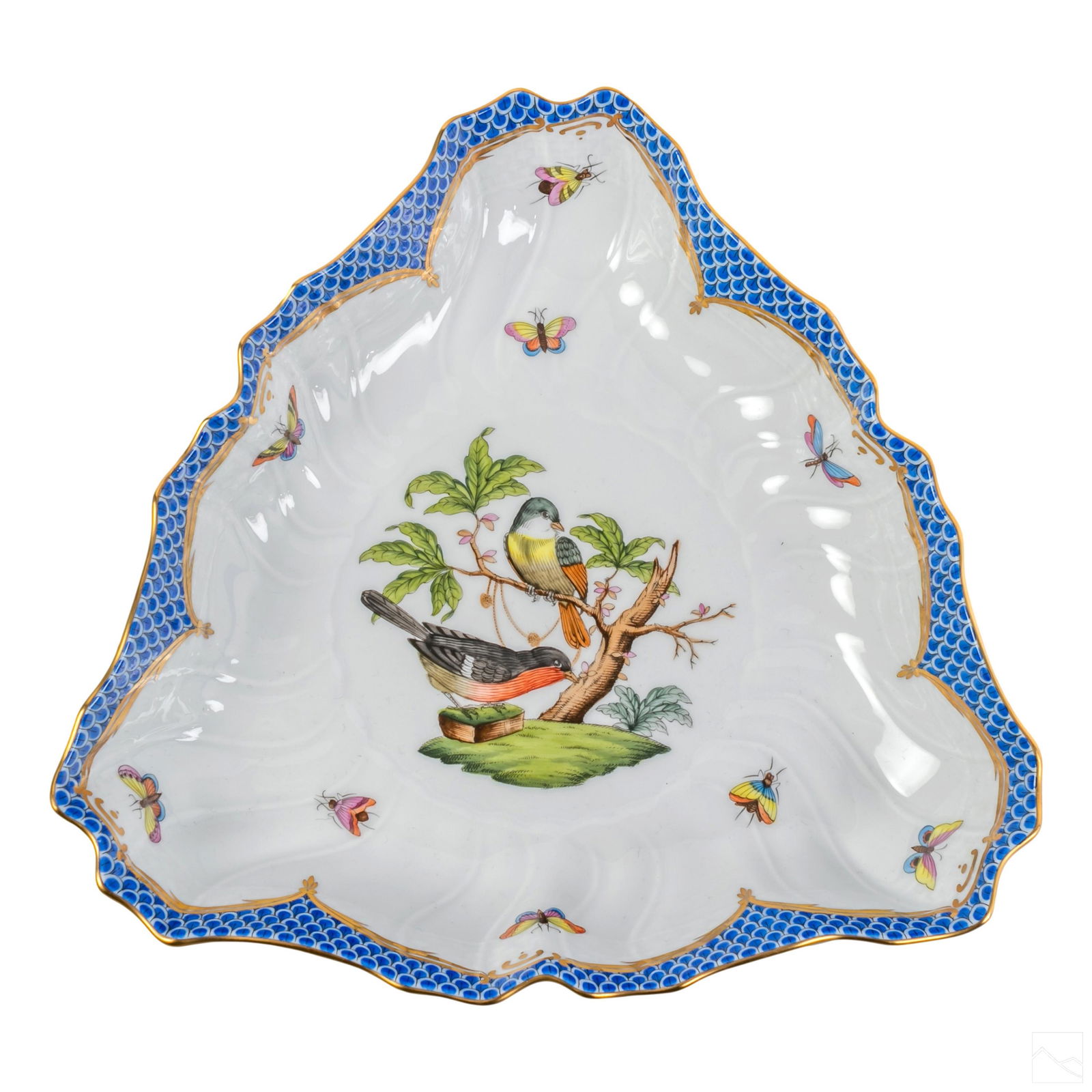 Herend Porcelain Rothschild Bird Triangle Bowl (1 of 5)