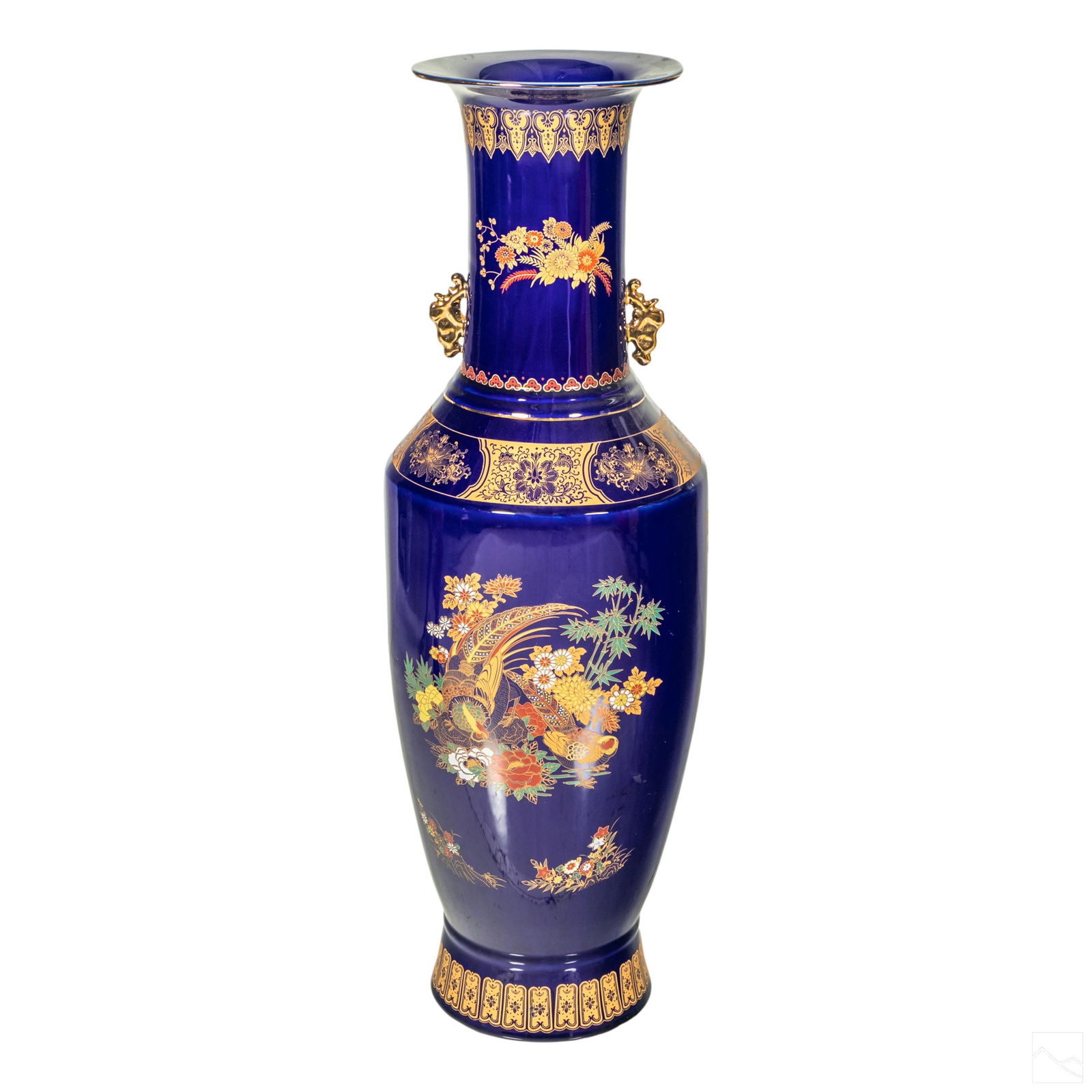 Chinese Palace Sized Cobalt Porcelain Dragon Vase (1 of 6)