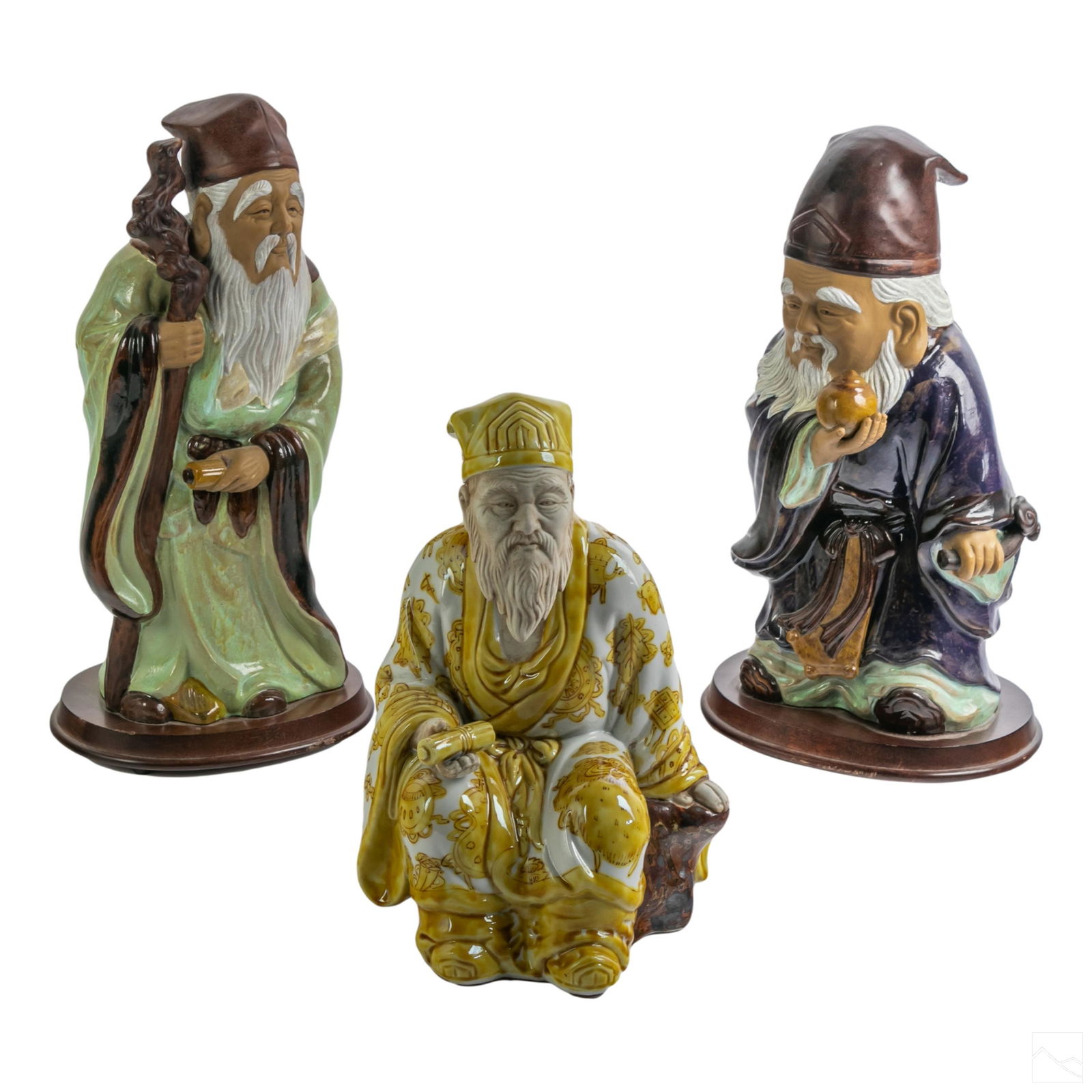 Chinese Immortal Ceramic Mud Man Figure Sculptures (1 of 5)