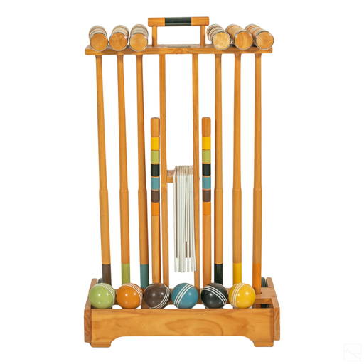 Vintage Croquet Game Set For Restoration Hardware