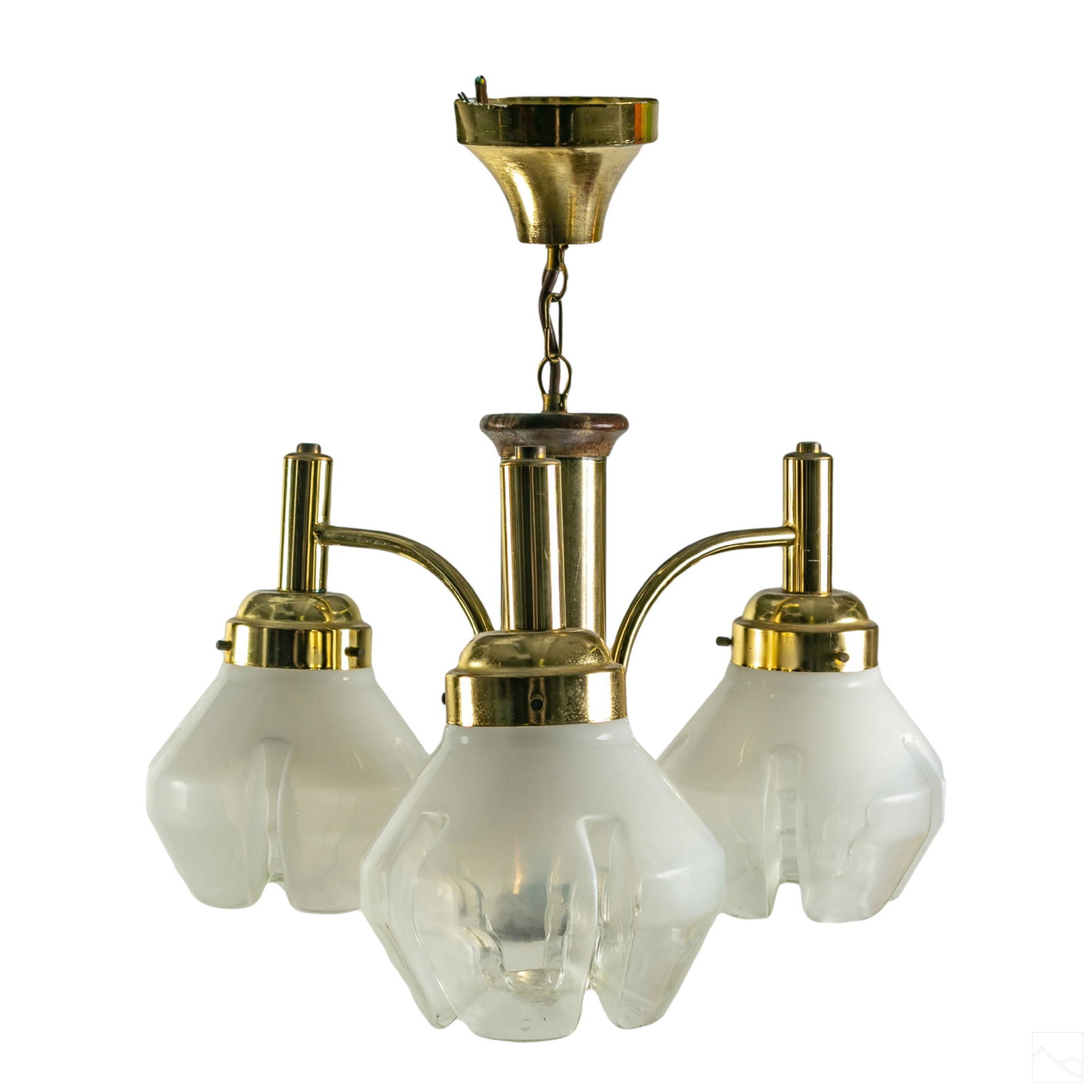 Italian Mazzega Murano Biomorphic Glass Chandelier (1 of 3)