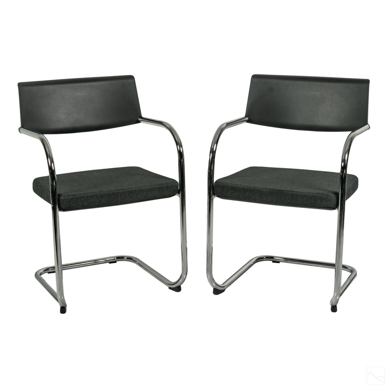 Bernett & Dodziuk Knoll Moment Stacking Arm Chairs: 20th Century Modern "Moment" stacking arm chairs by Jeffrey Bernett and Nicholas Dodziuk for Knoll. Taking its cue from the cantilevered form Mies van der Roheâ€™s classic Brno chair. Features gr