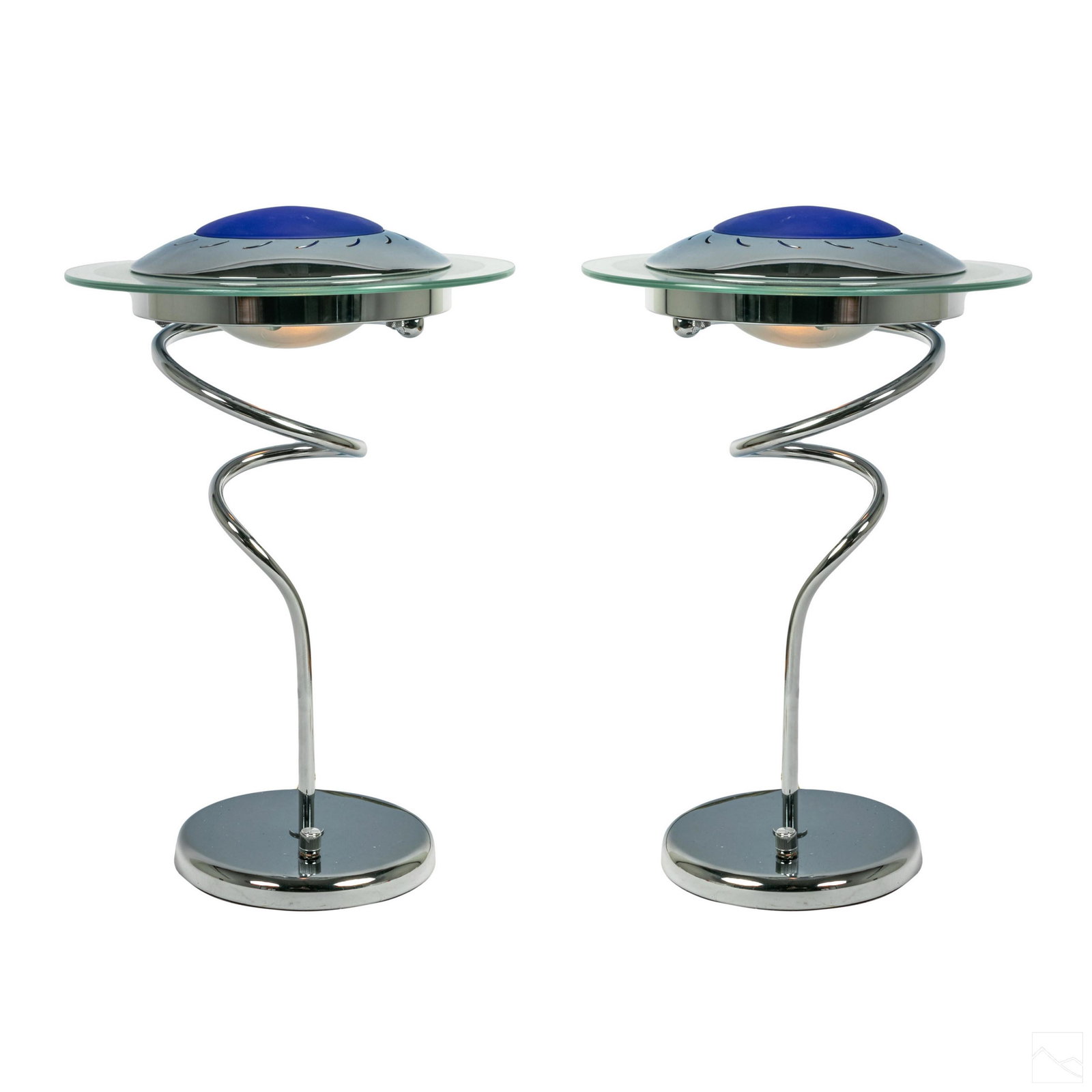 Post Modern Space Age ALIEN UFO Chrome Table Lamps (1 of 9)