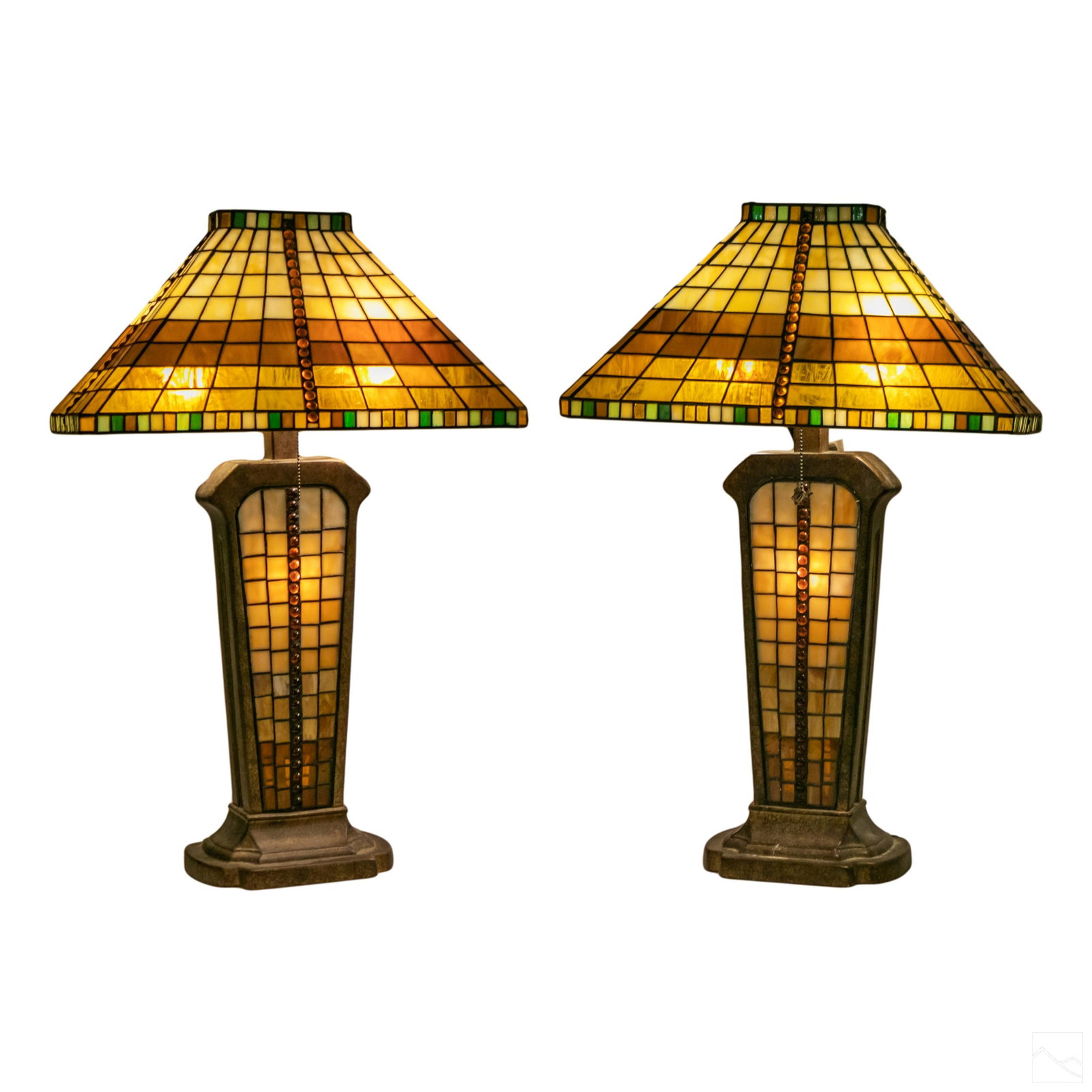 Nouveau Stained Glass Table Lamps after Tiffany (1 of 10)