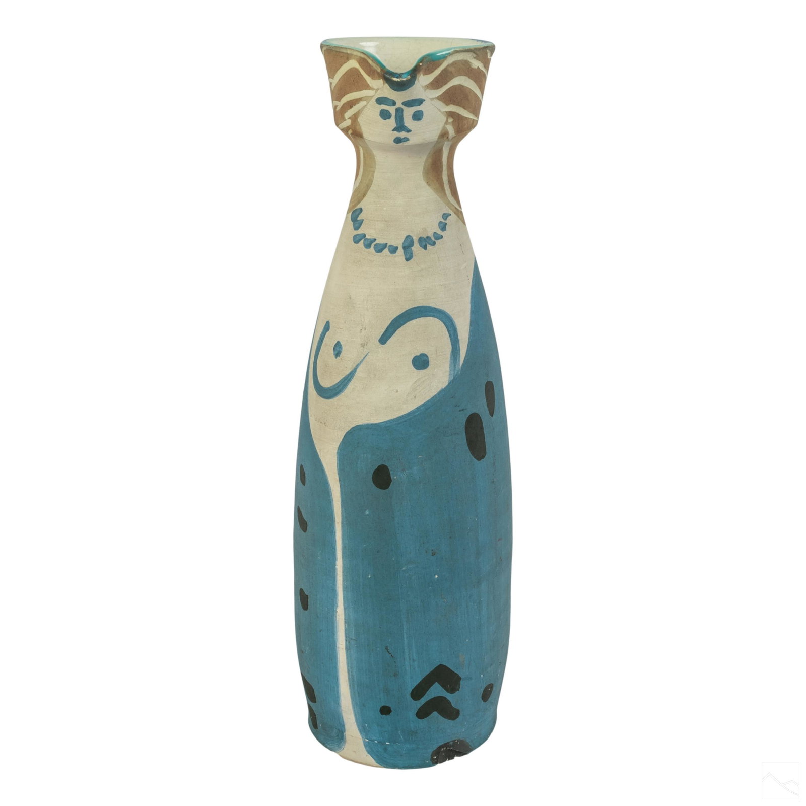 Pablo Picasso (1887-1973) Madoura Femme Pitcher: Pablo Picasso (1881-1973). Madoura Studio ceramic earthenware pitcher. Titled, "Femme" ("Woman") Ramie 297, produced circa 1955, during Picasso's lifetime, in a special limited edition of 100. Art pot
