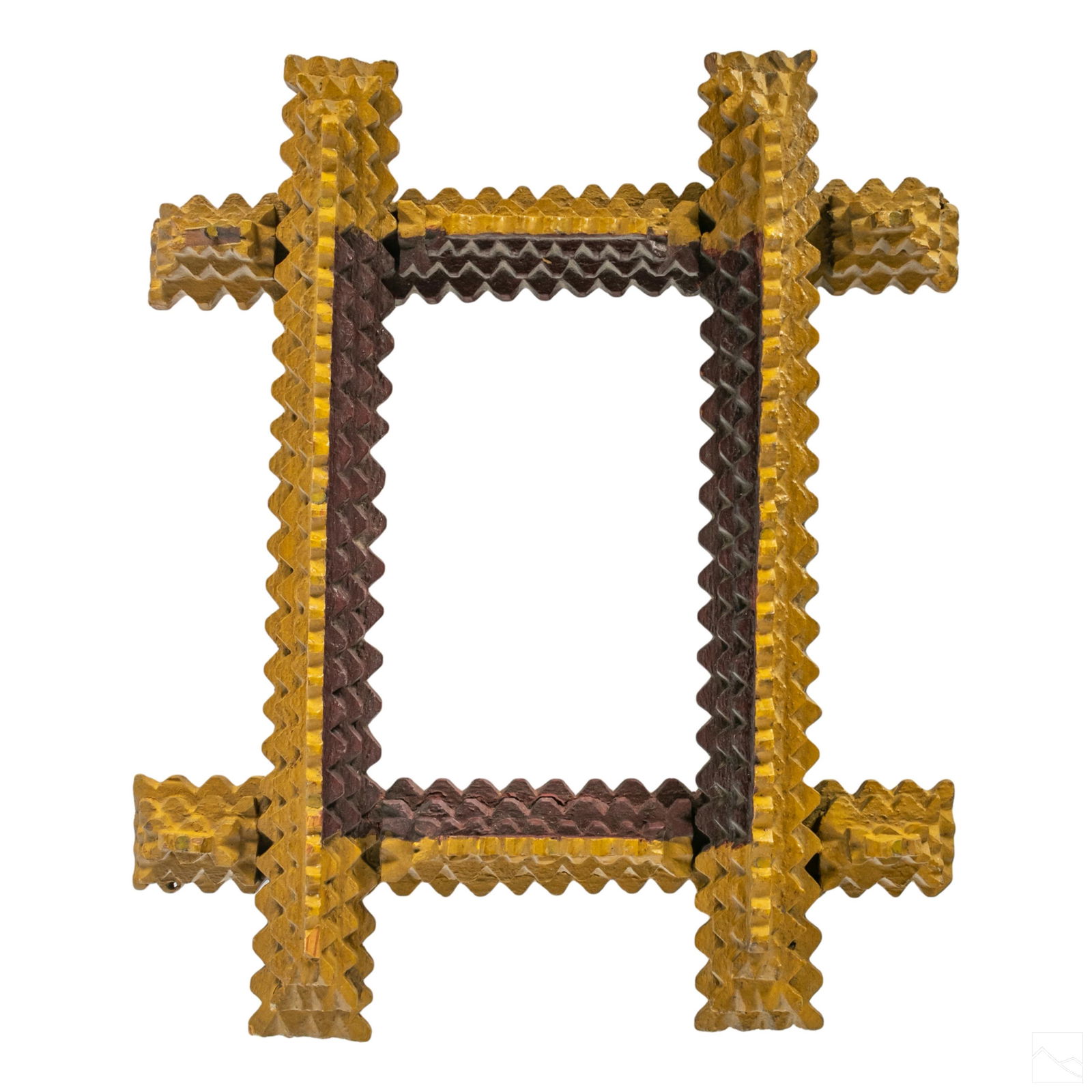 American Naive Outsider Tramp Art Picture Frame (1 of 4)