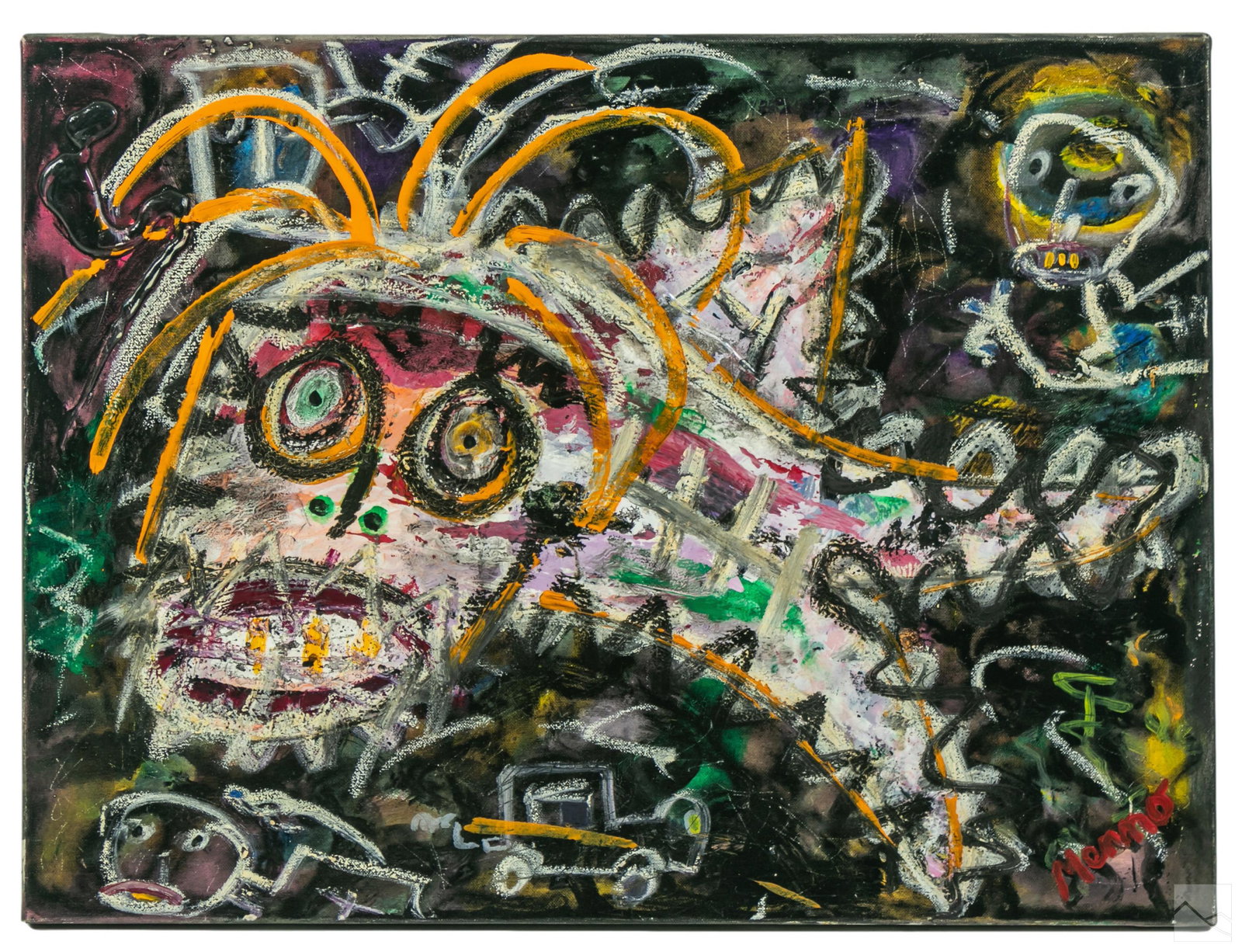 Menno Krant (b1950) Abstract Outsider Art Painting (1 of 5)