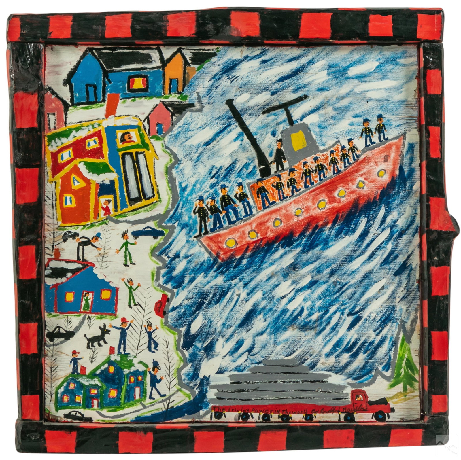 Bradford Naugler b.1948 Outsider Folk Art Painting (1 of 6)