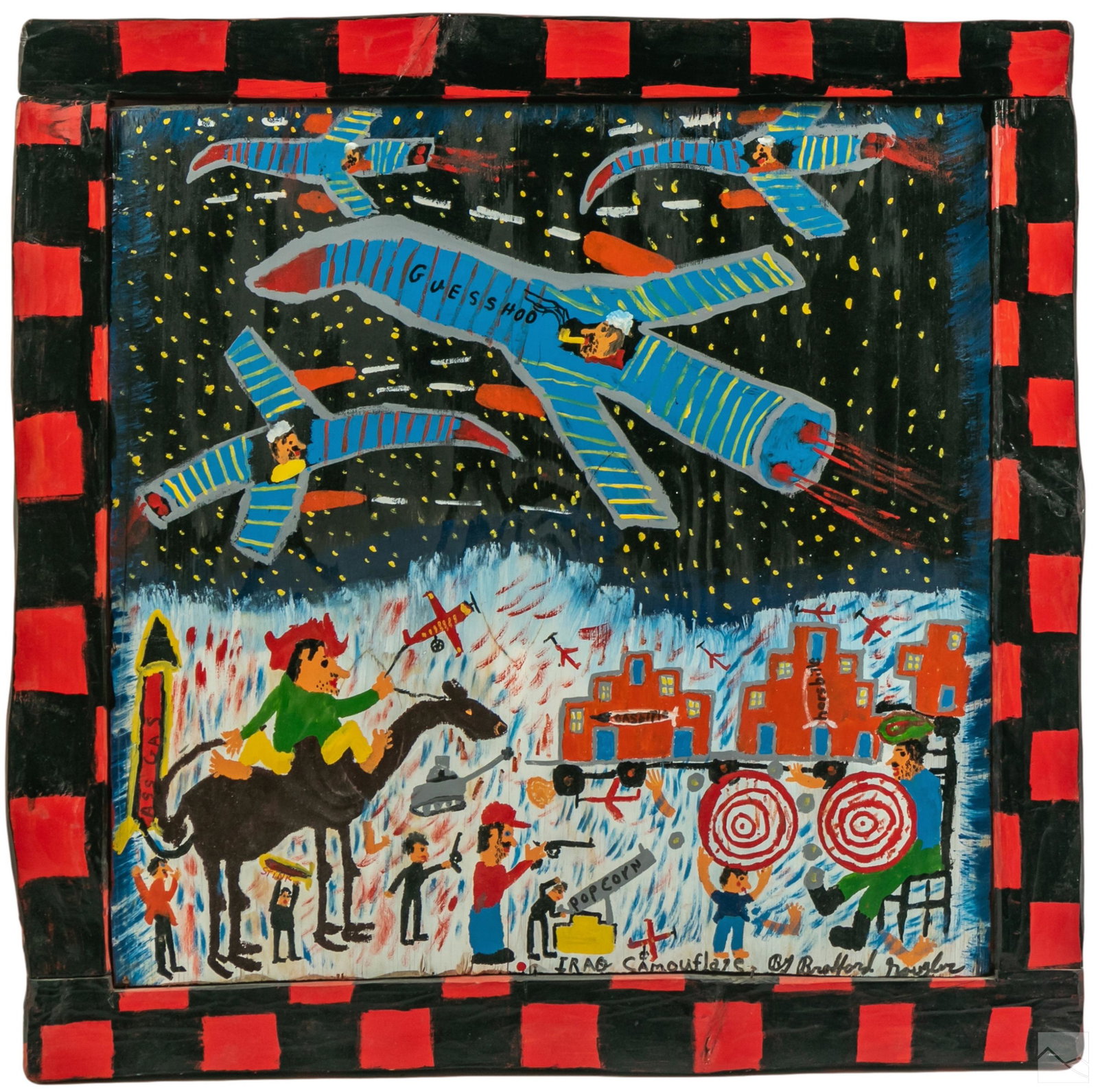 Bradford Naugler b.1948 Outsider Folk Art Painting (1 of 5)