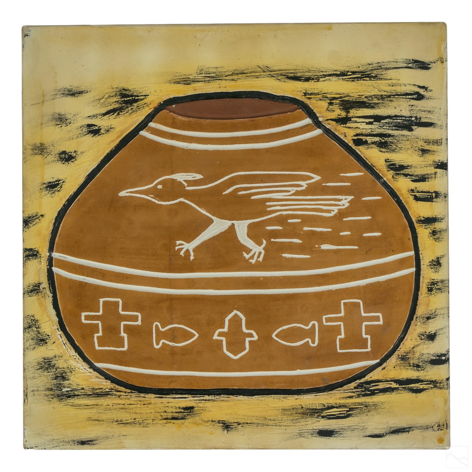 James Bissell Southwest Art Ceramic Tile Sculpture (1 of 6)