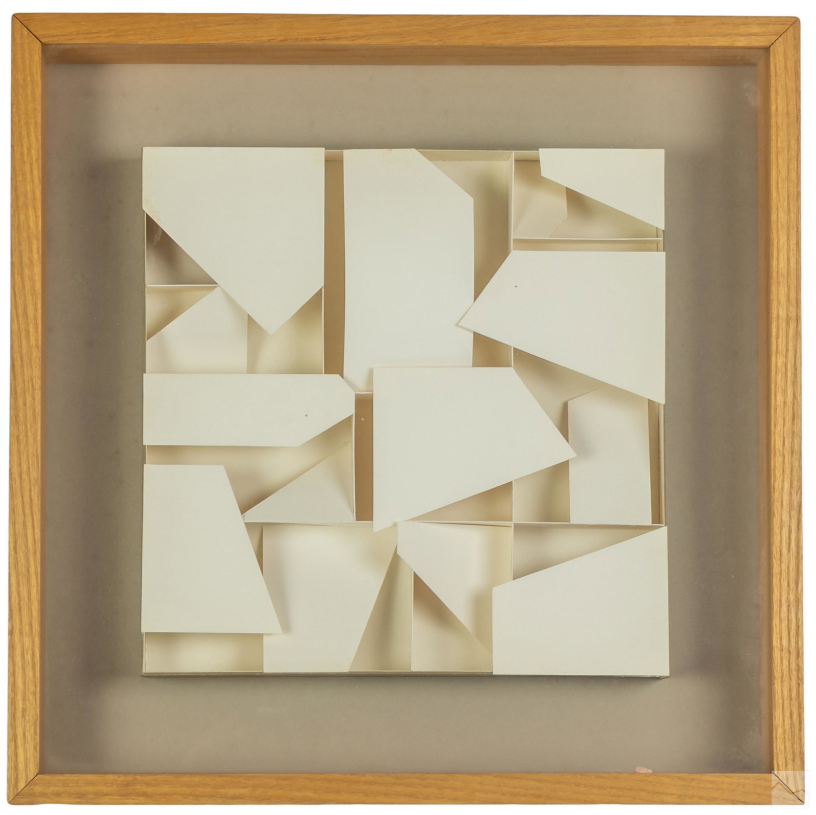 Modern Abstract Signed 3D Paper Collage Sculpture (1 of 6)
