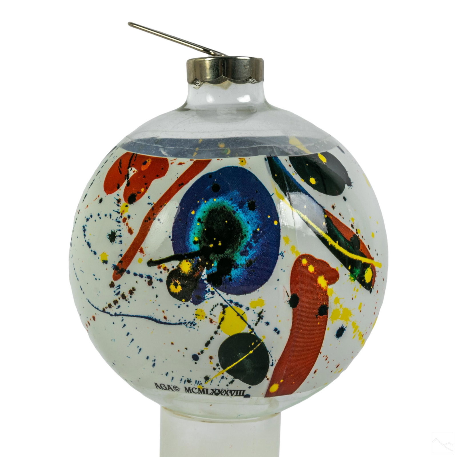 Sam Francis 1923-1994 Art Glass Ornament Sculpture (1 of 6)