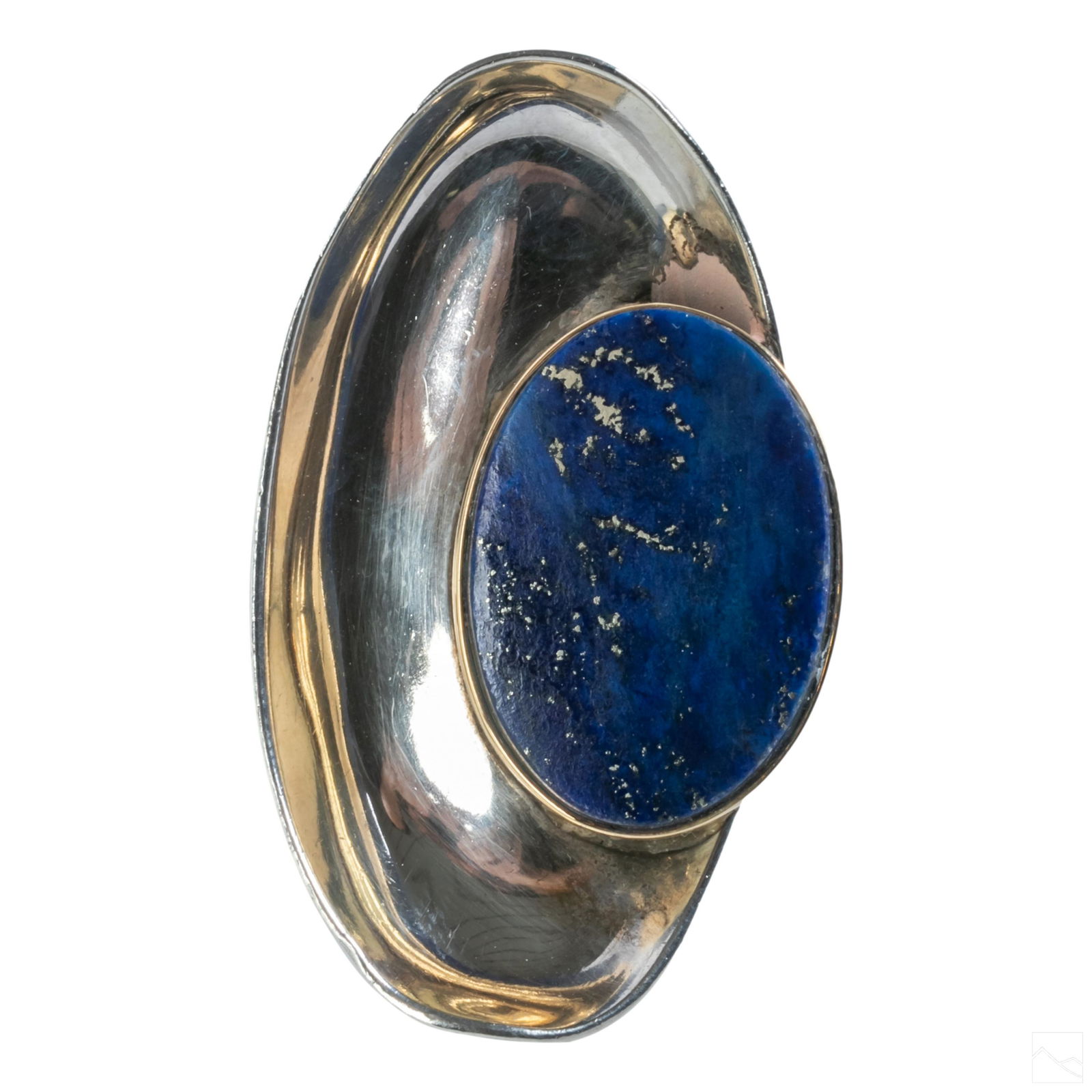 14K Gold Boho Artisan Sterling Silver Lapis Ring (1 of 7)