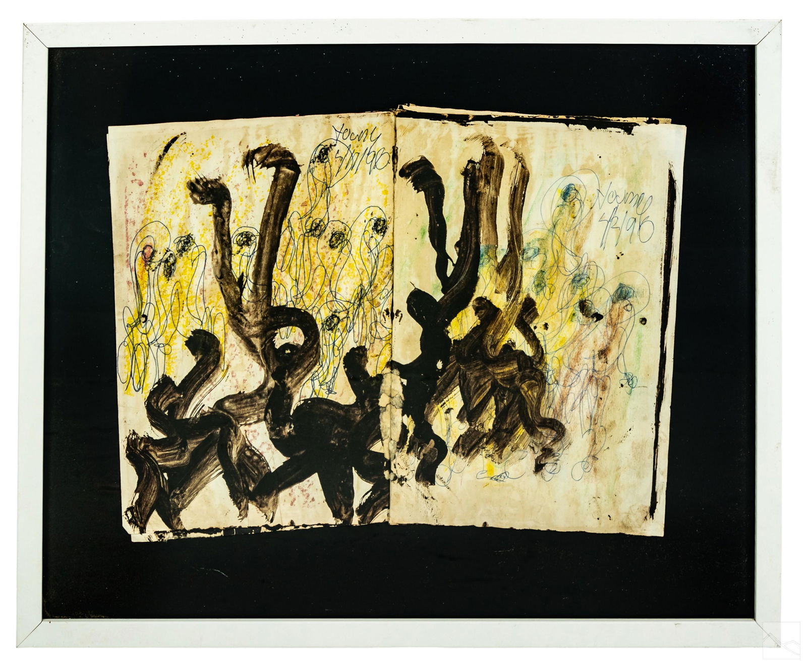 Purvis Young 1943-2010 Outsider Found Art Painting (1 of 5)