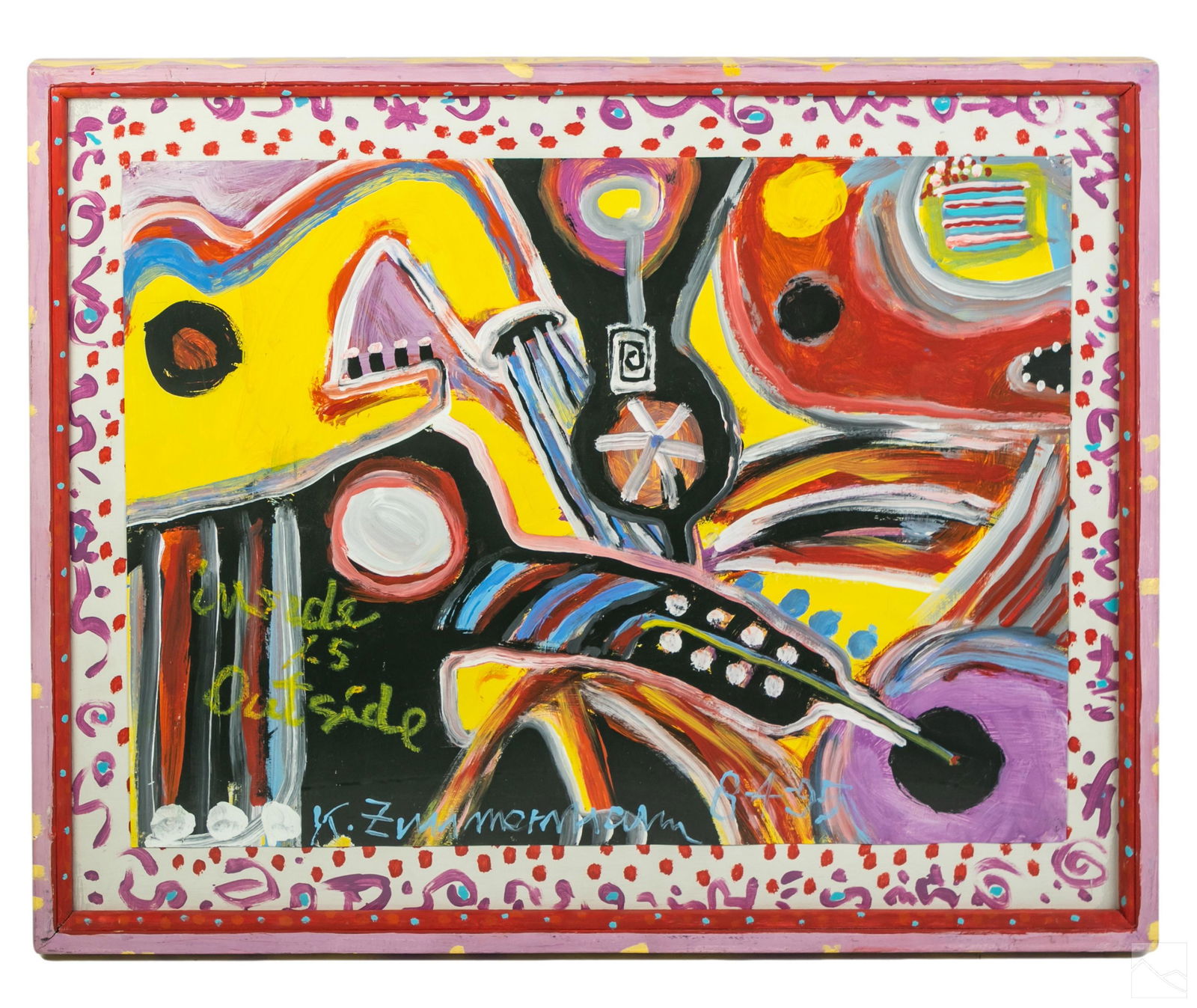 Kurt Zimmerman (1925-2017) Outsider Art Painting (1 of 7)