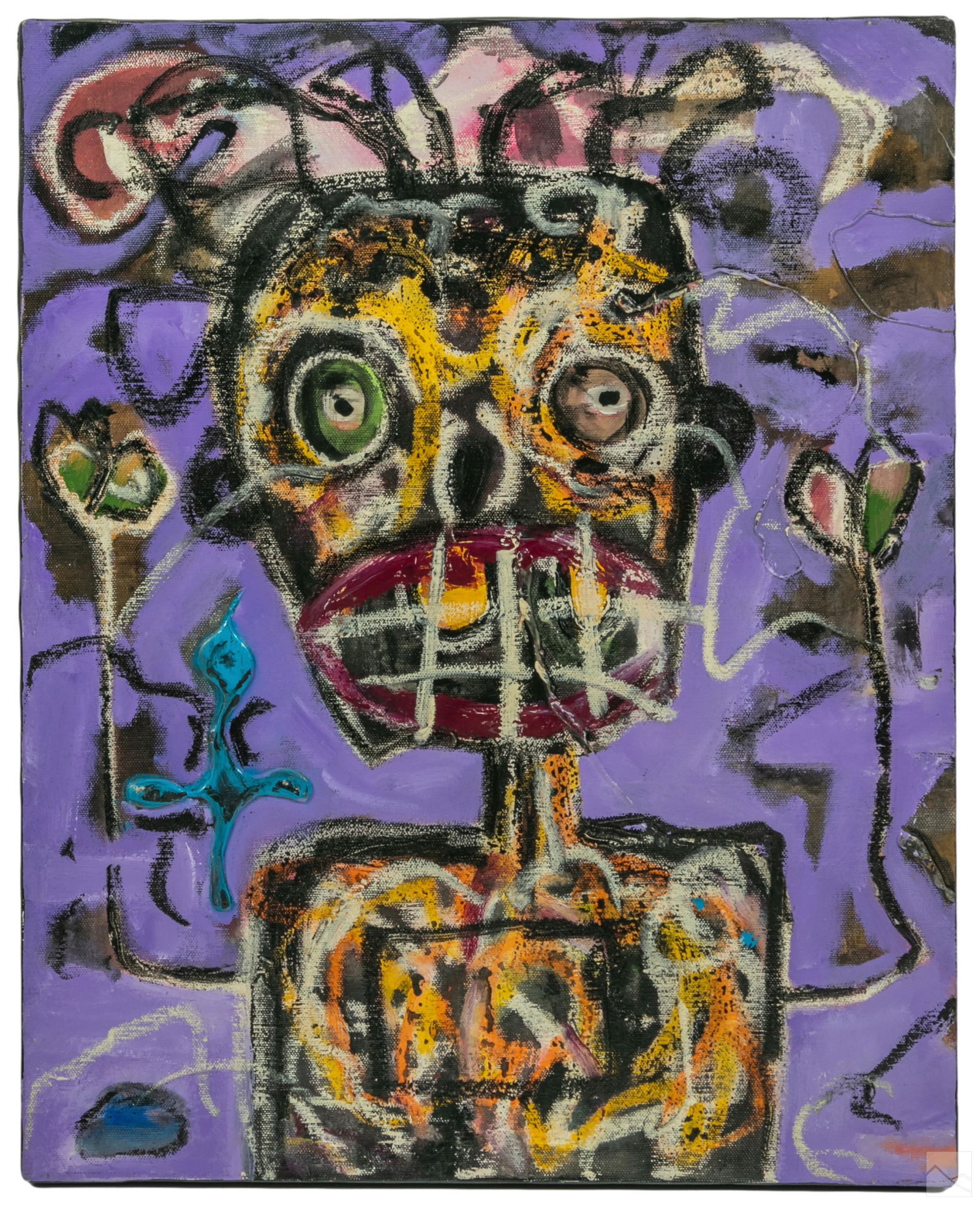 Menno Krant b.1950 Abstract Outsider Art Painting (1 of 5)
