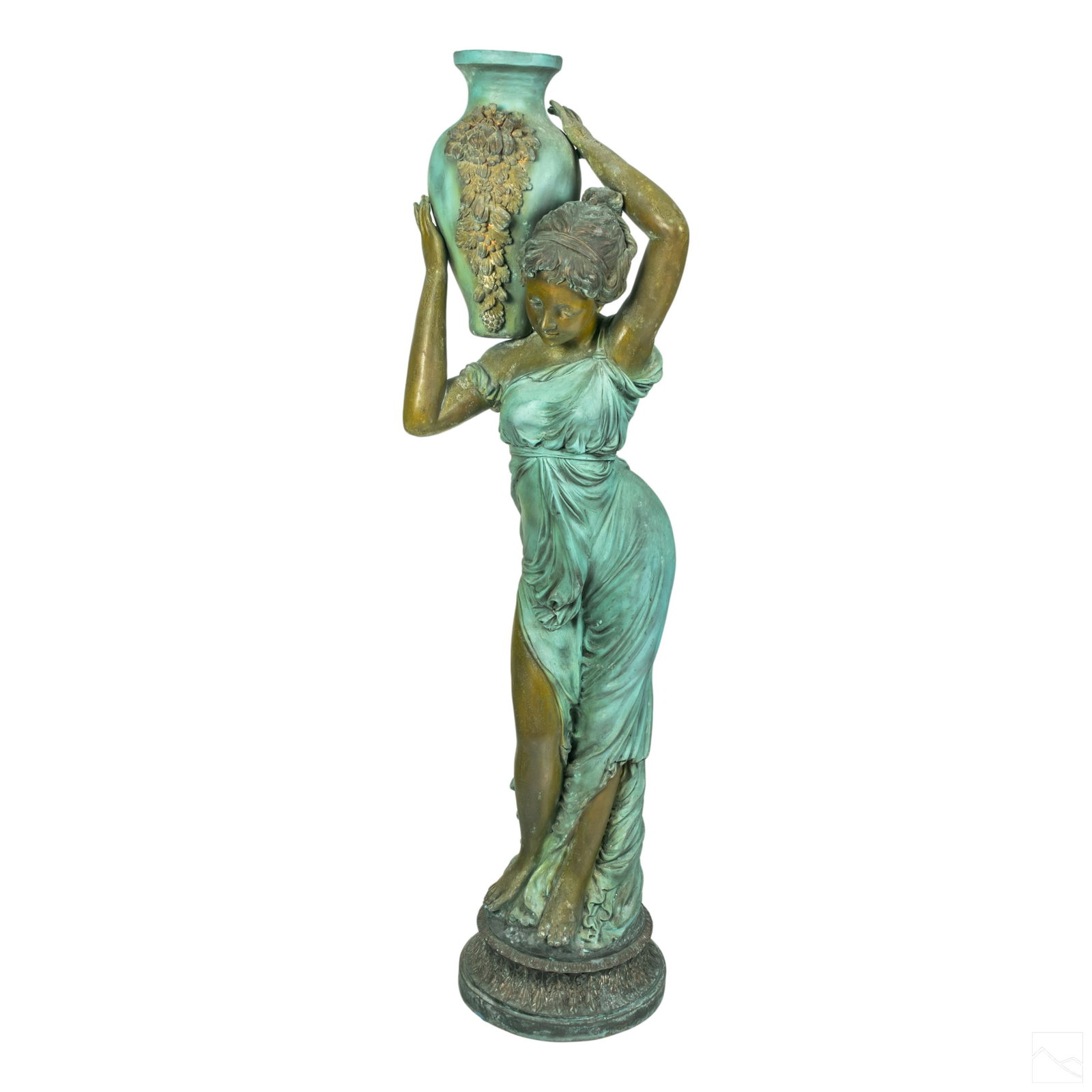 Bronze Neoclassical Figural Woman & Vase Sculpture (1 of 5)