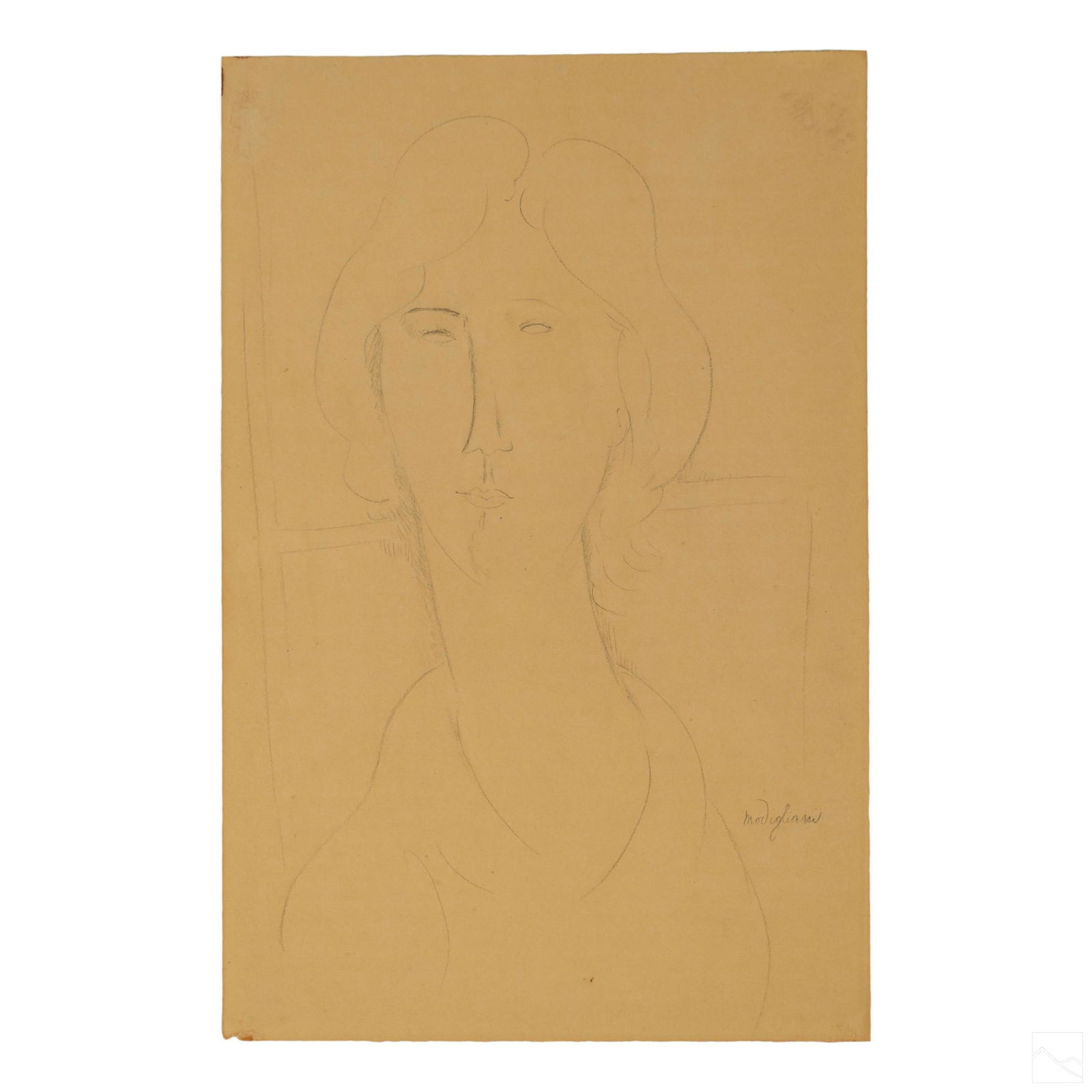 Pencil Portrait Drawing after Amedeo Modigliani (1 of 5)
