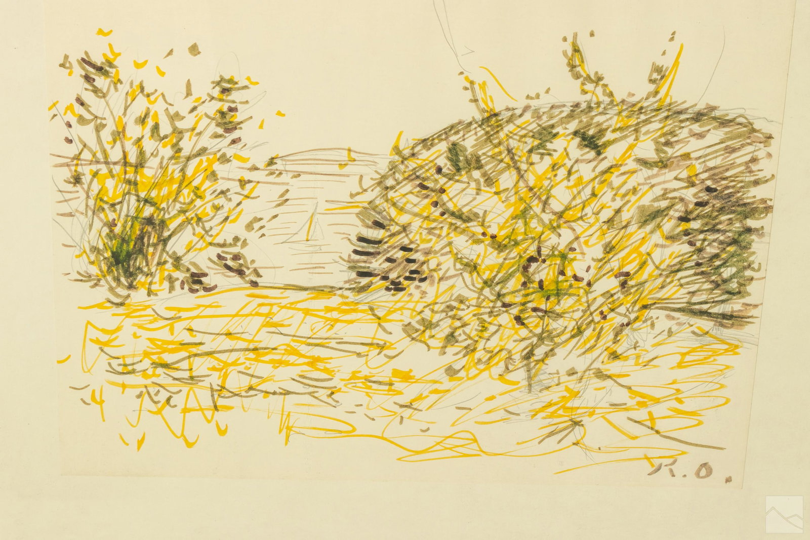 Kenzo Okada (American 1902-1982) Landscape Drawing (1 of 5)