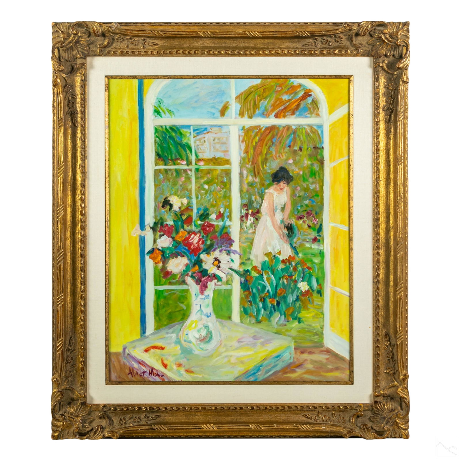 Albert Mohr b.1918 Figural Impressionist Painting (1 of 5)