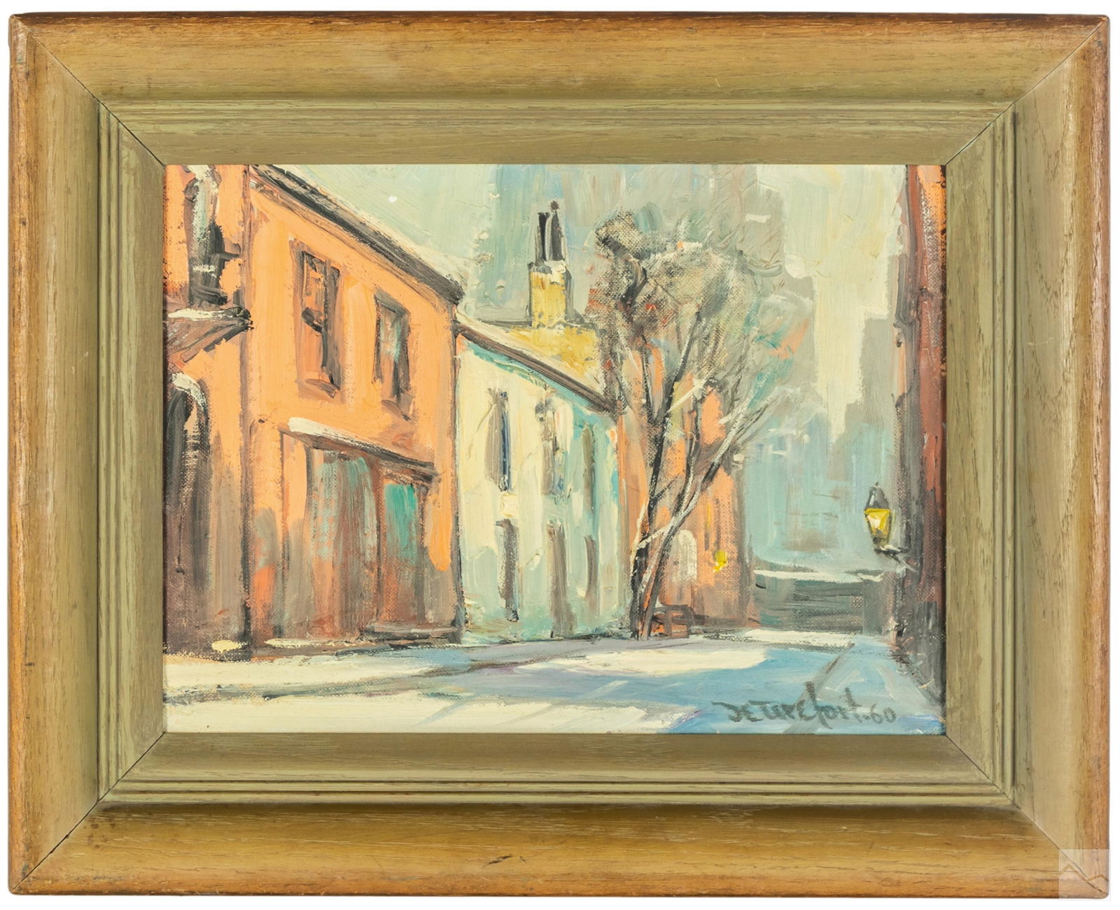 Bela de Tirefort 1894-1993 Cityscape Oil Painting (1 of 3)