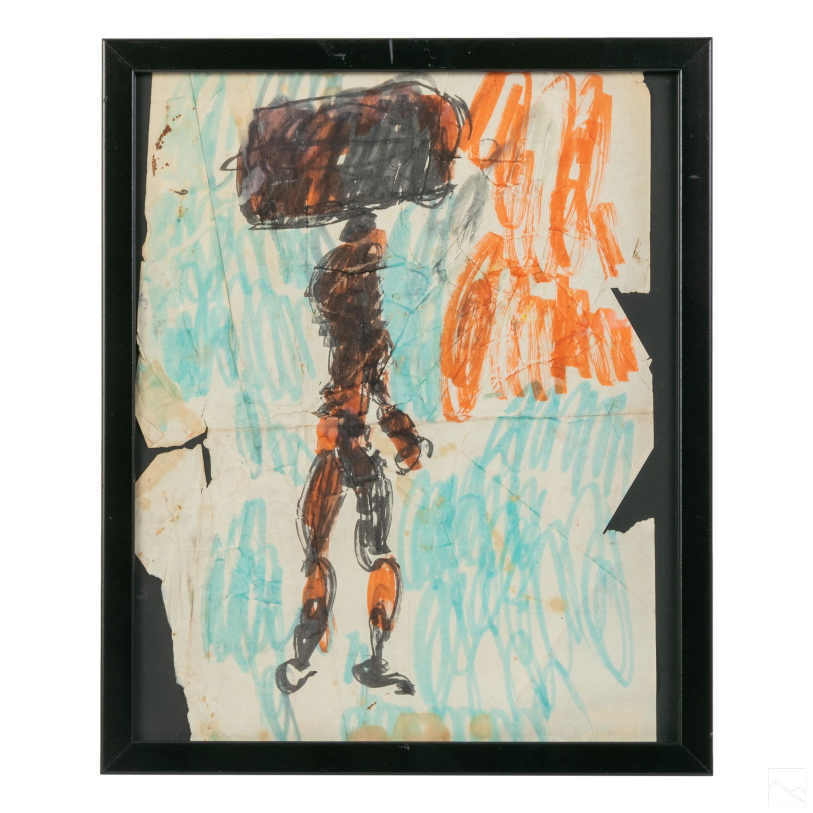 Purvis Young 1943-2010 Outsider Found Art Drawing (1 of 4)