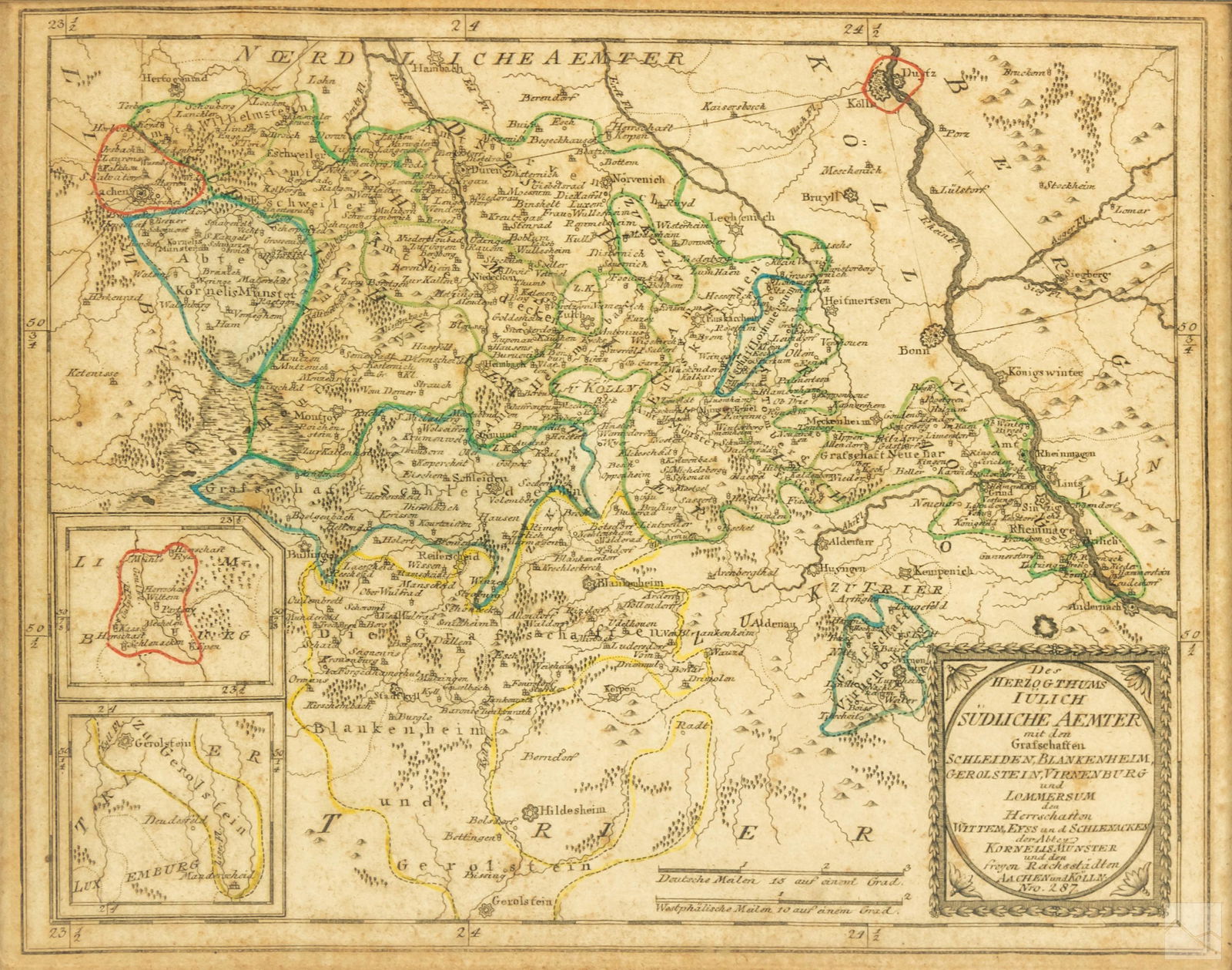 (18C.) Antique Hand Colored Map of Old Vienna 1791 (1 of 4)