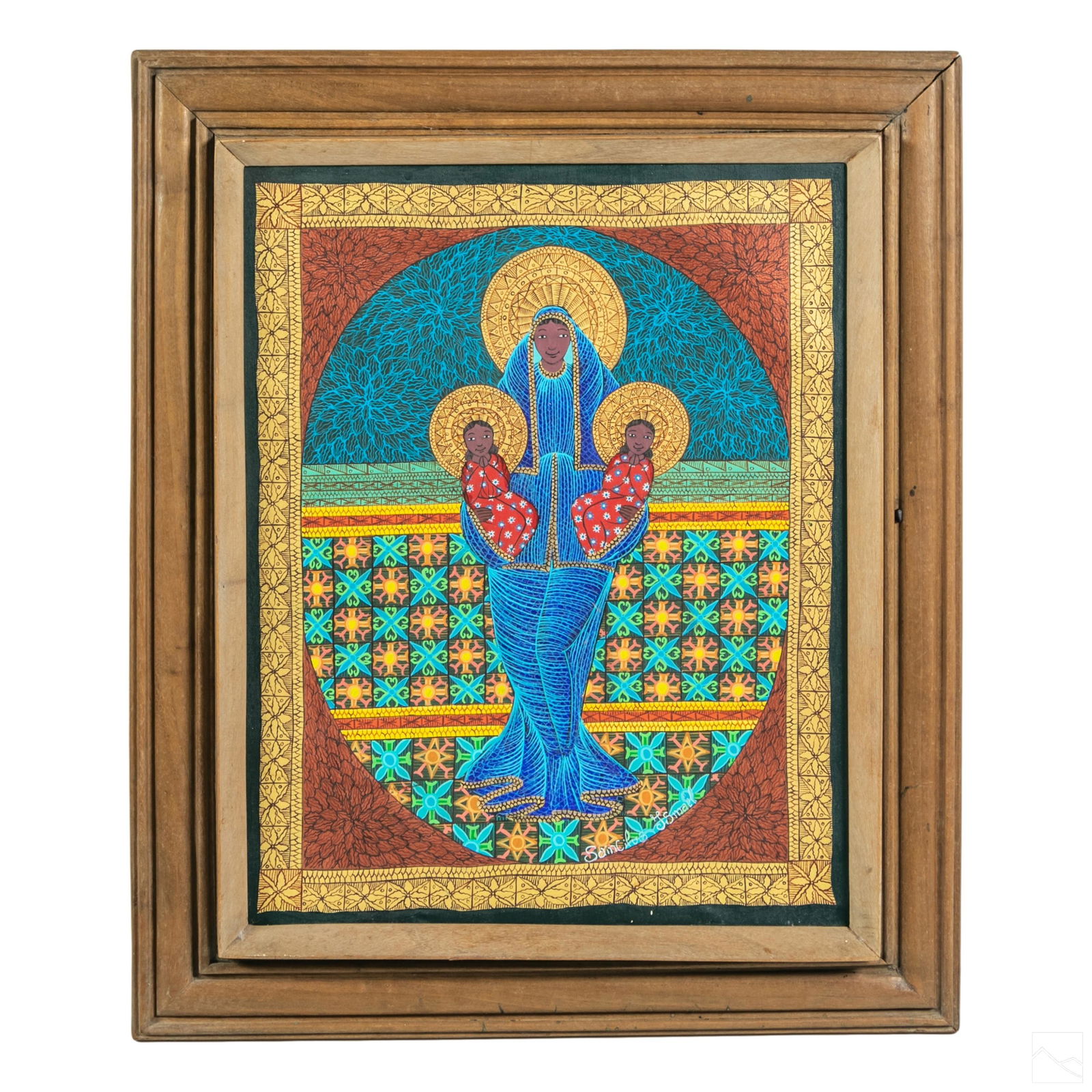 Ismael Saincilus (1940-2000) Haitian Folk Painting (1 of 4)