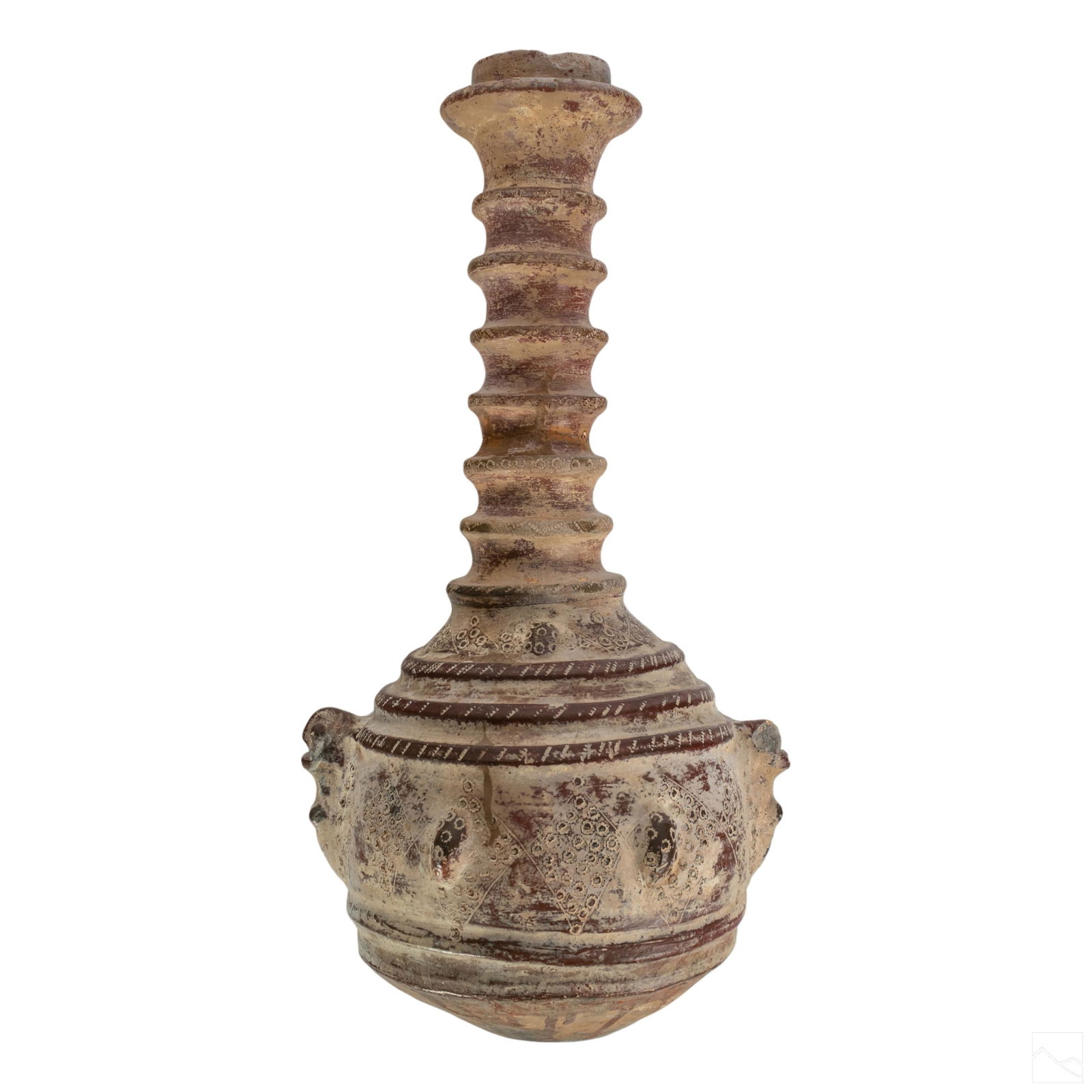 African 19C Antique Tribal Art Ceramic Pottery Urn (1 of 5)