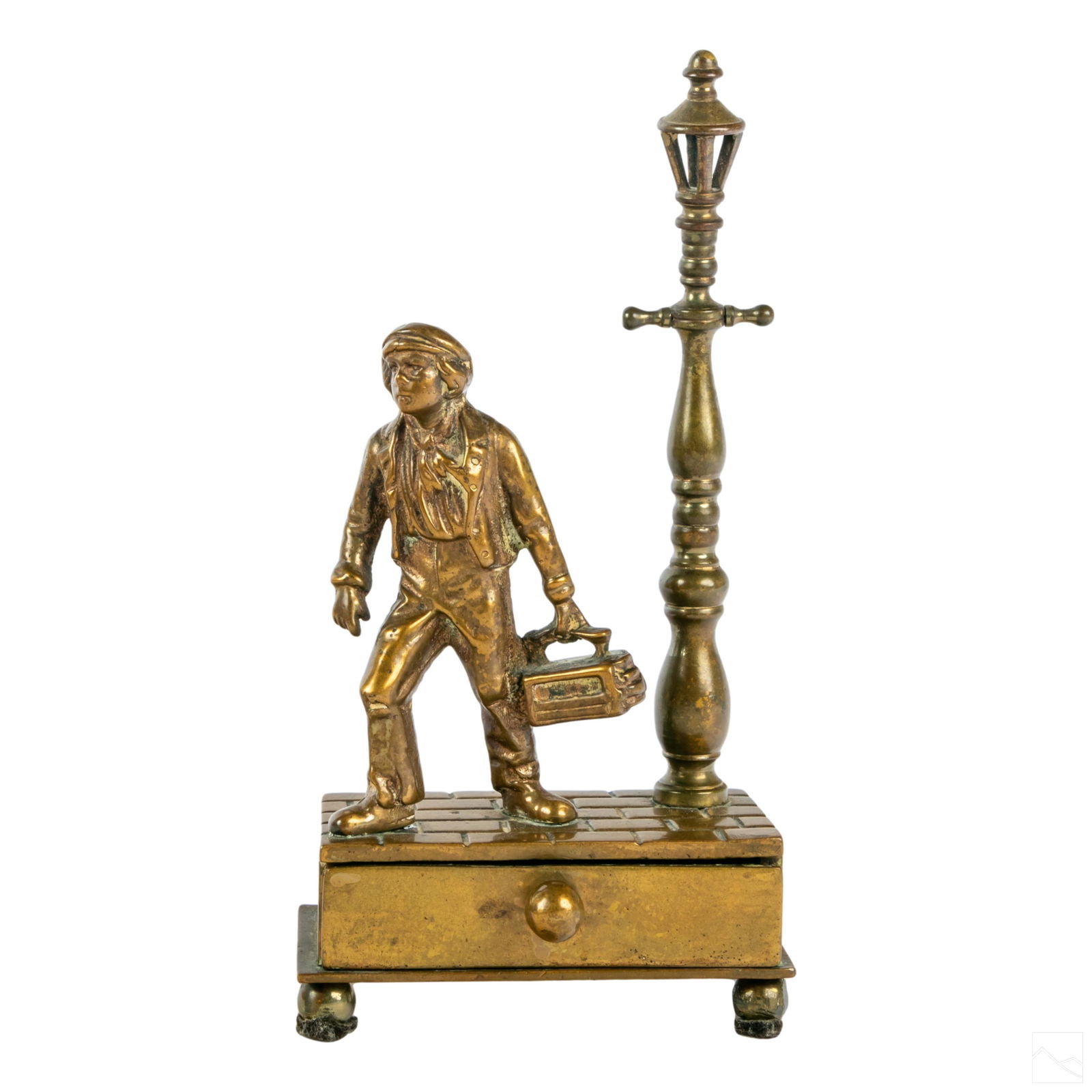 Nouveau Bronze Antique Figural Pocket Watch Holder (0513) on Nov 17