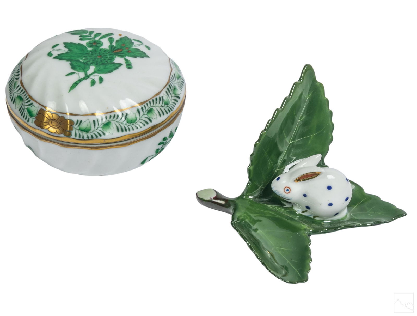 Herend Porcelain Trinket Box and Rabbit Figurine Nov 17, 2021 Hill