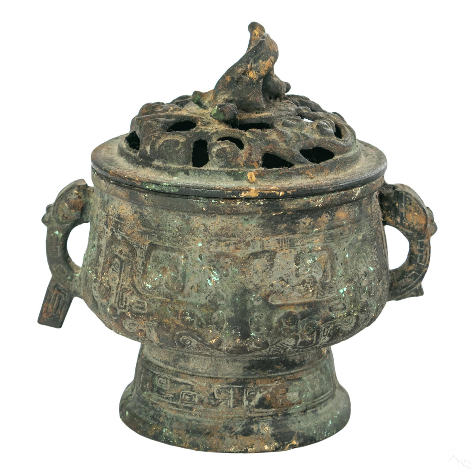 Chinese Iron Figural Dragon Incense Burner Censer (1 of 5)