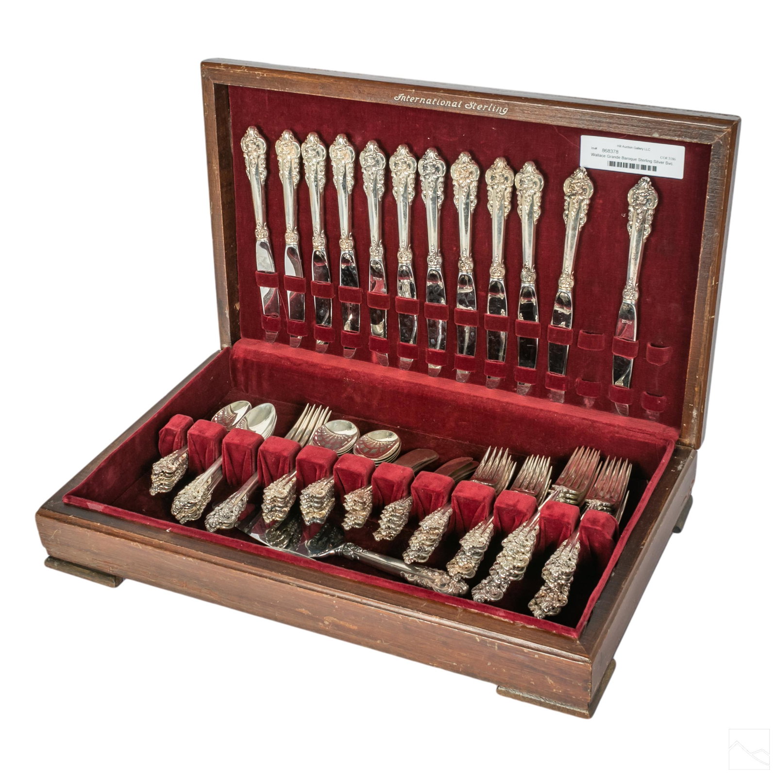 Wallace Grande Baroque Sterling Silver Svc. (77pc) (1 of 7)