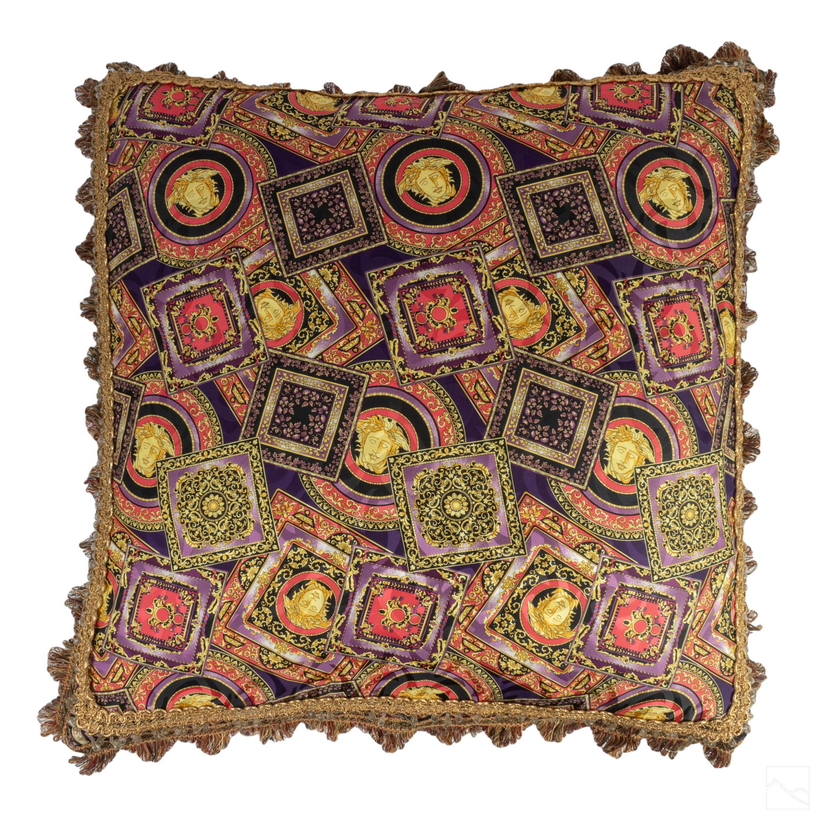 Gianni Versace Italian Designer Medusa Silk Pillow (1 of 4)