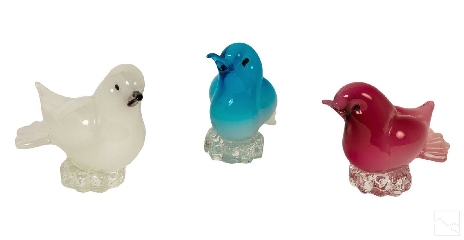 Murano Venetian Art Glass Wildlife Bird Sculptures (1 of 3)