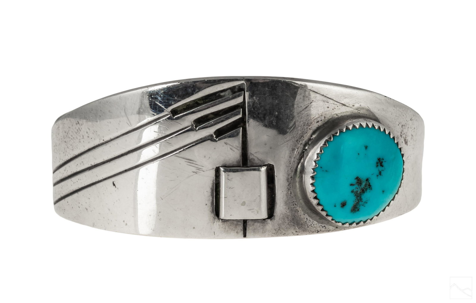 Navajo Native Sterling Silver Turquoise Bracelet (1 of 5)