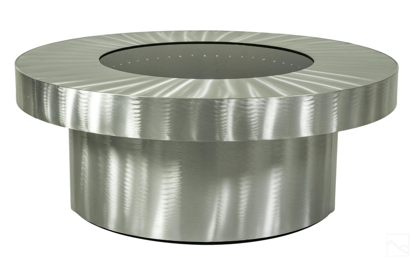 Modern Chrome Infinity Light Mirror Coffee Table (1 of 7)