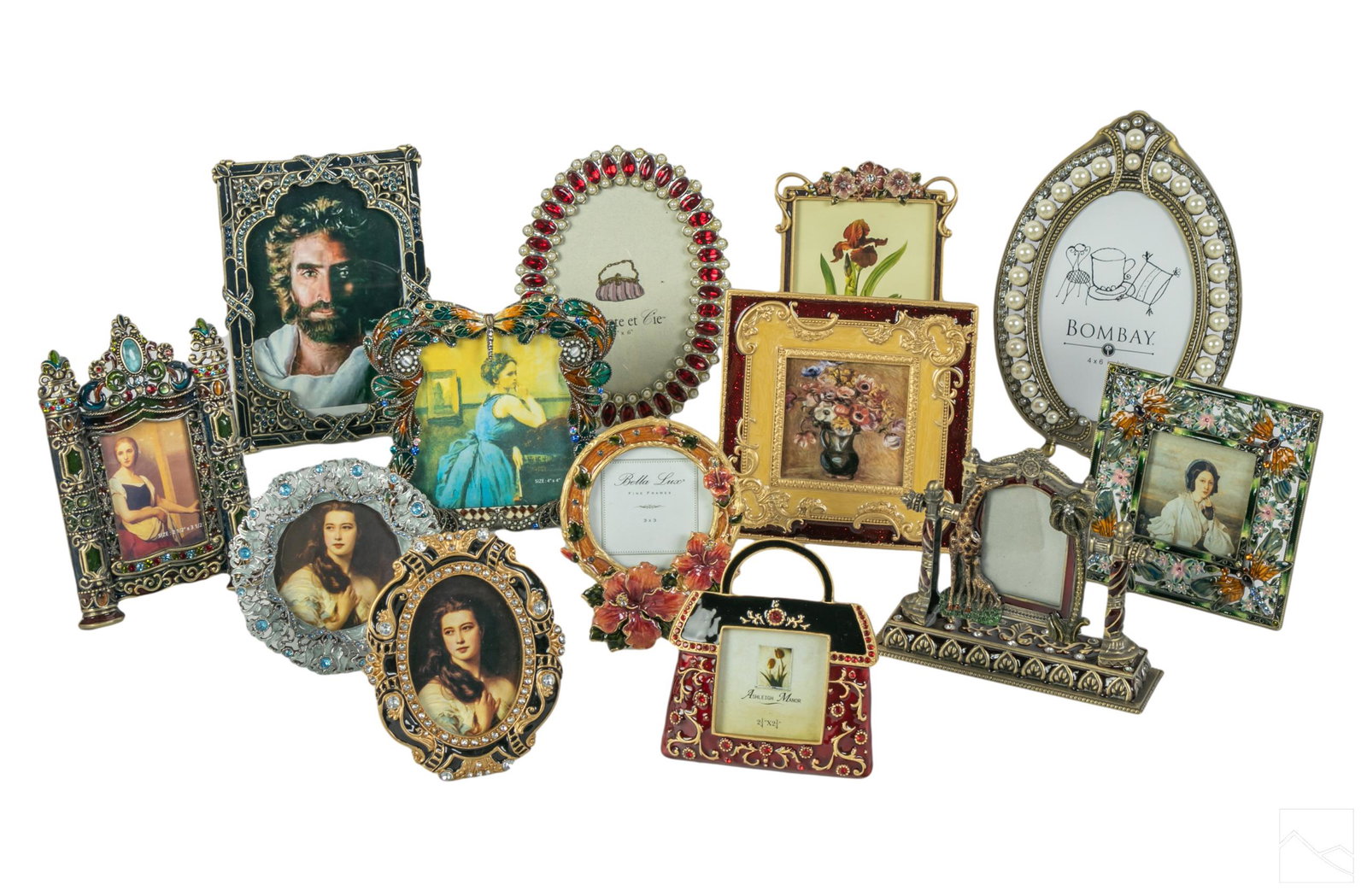 Bejeweled Enamel Photograph Picture Frames LOT 13 (1 of 5)